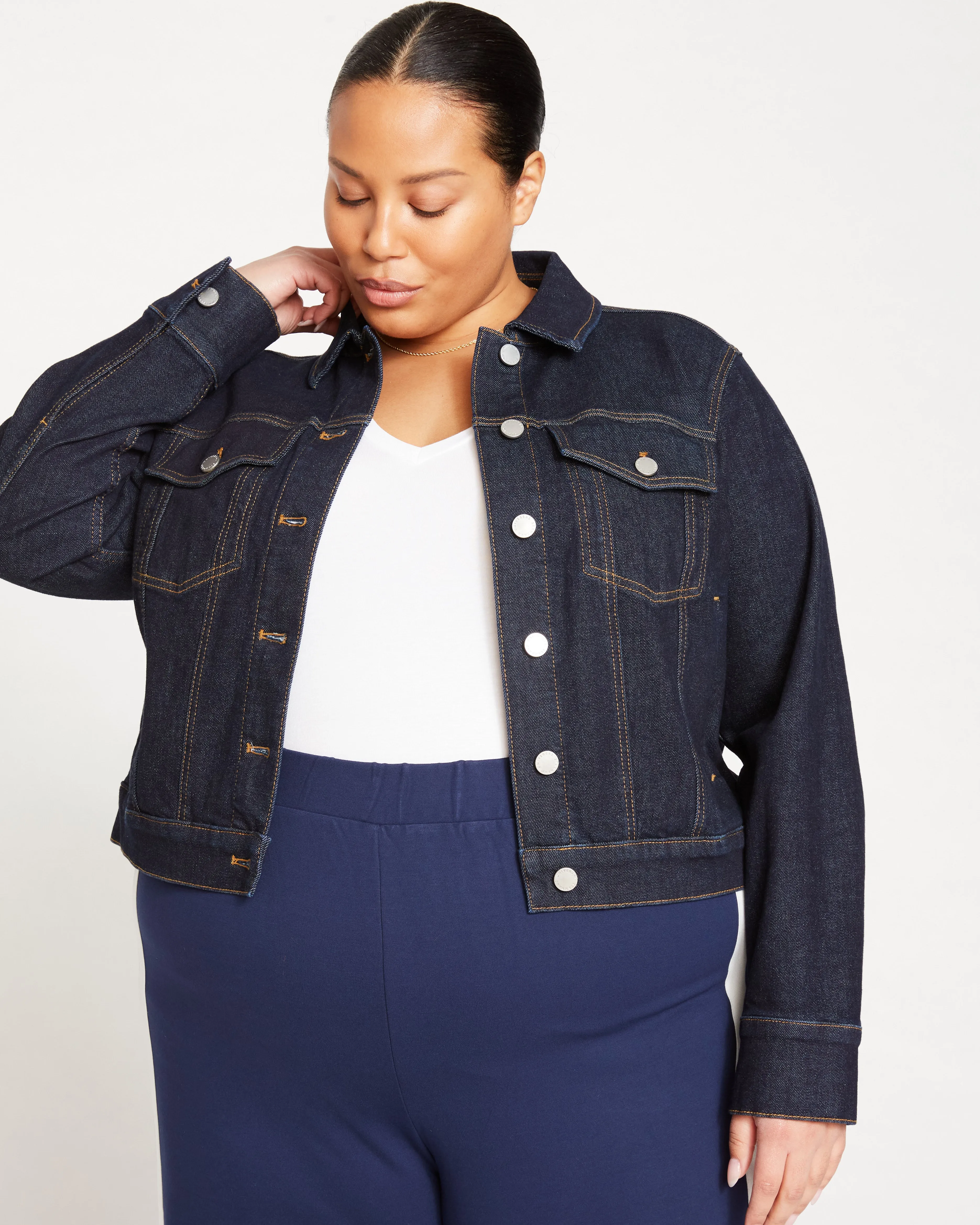 Kelsey Denim Jacket - Vintage Indigo Selvedge sold by Universal Standard product image thumbnail 2