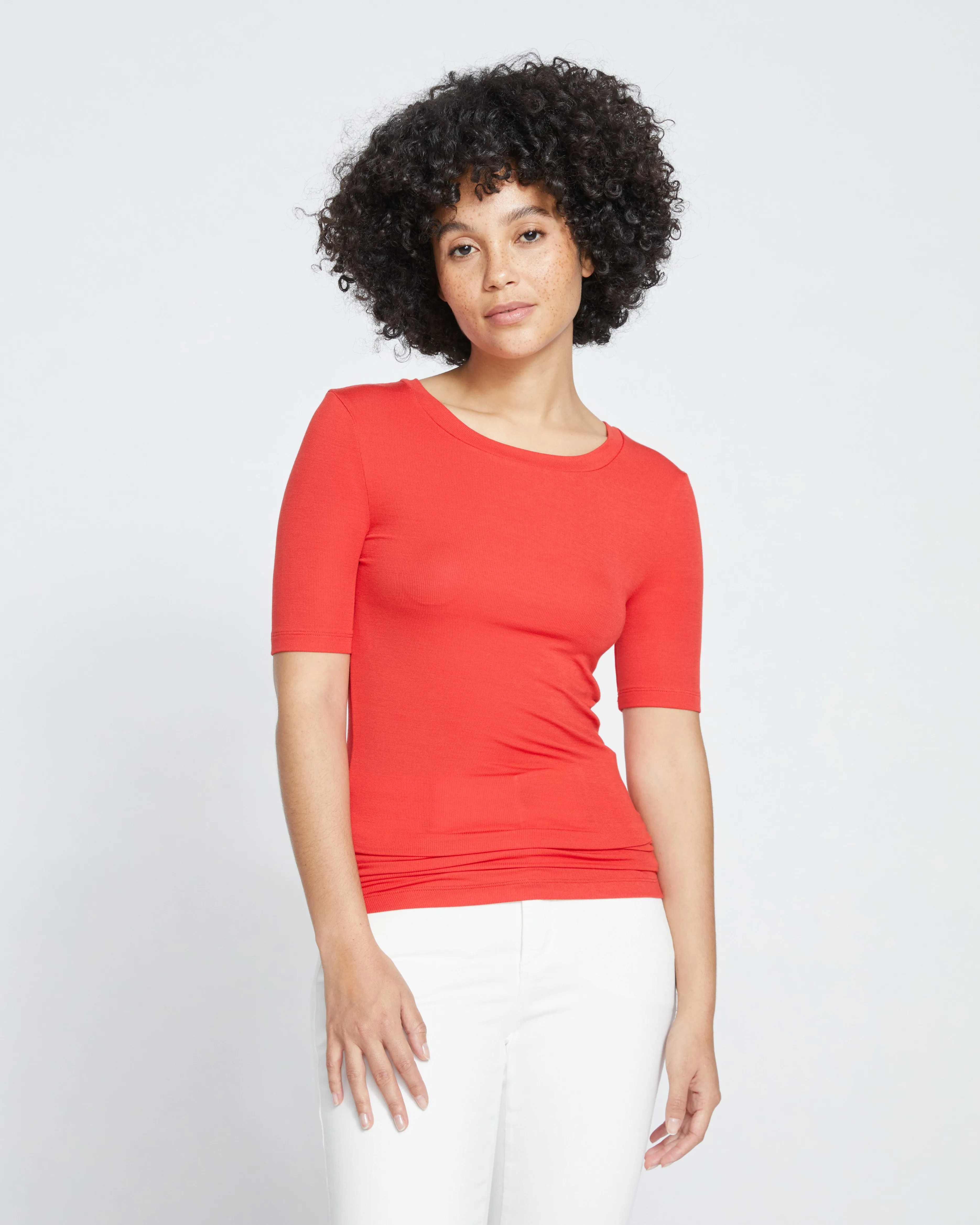 Foundation Short Sleeve Crew Neck Tee - Sanguinello sold by Universal Standard product image thumbnail 2