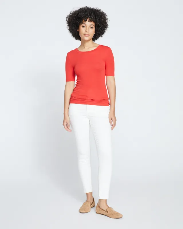 Foundation Short Sleeve Crew Neck Tee - Sanguinello sold by Universal Standard
