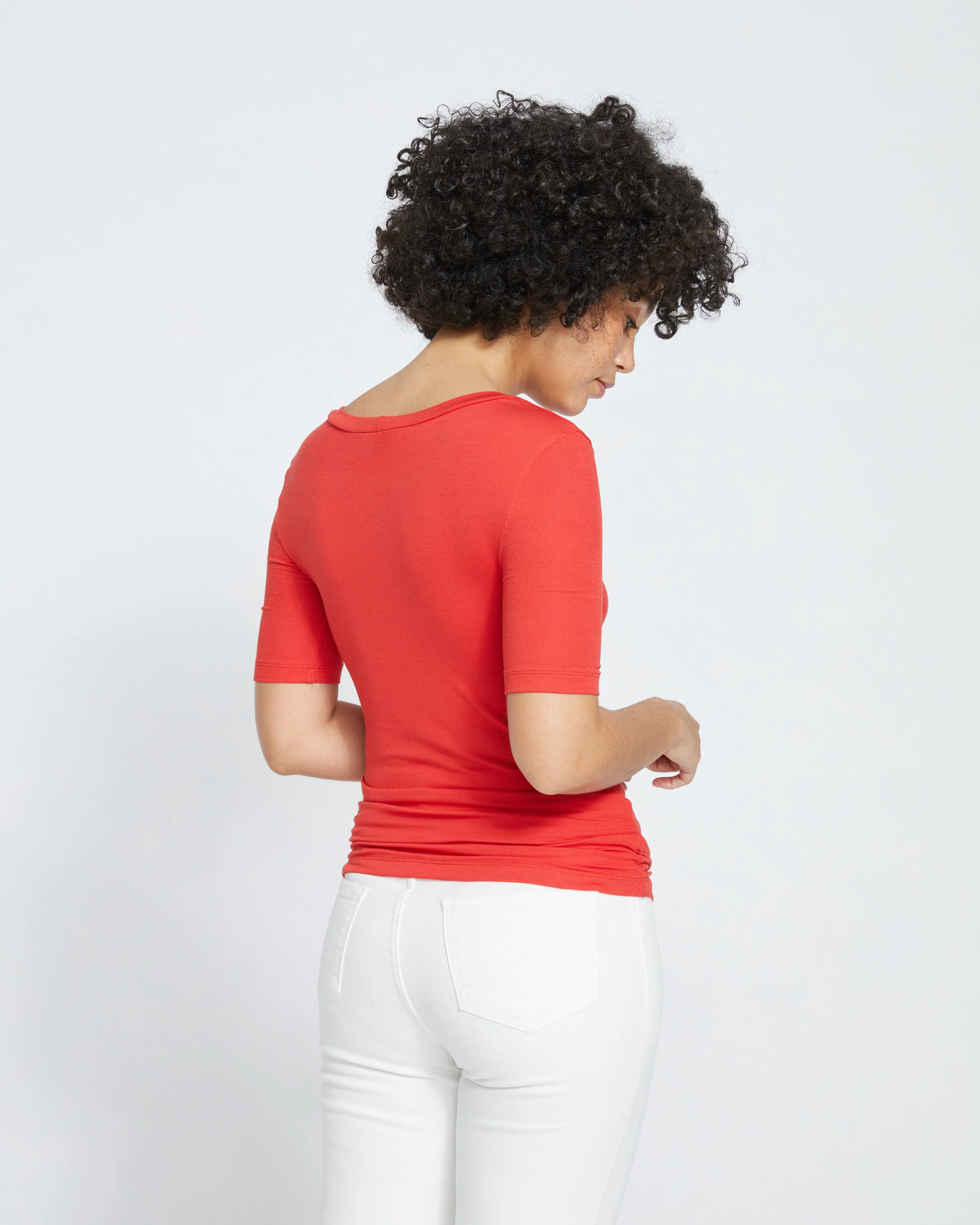 Foundation Short Sleeve Crew Neck Tee - Sanguinello sold by Universal Standard product image thumbnail 4