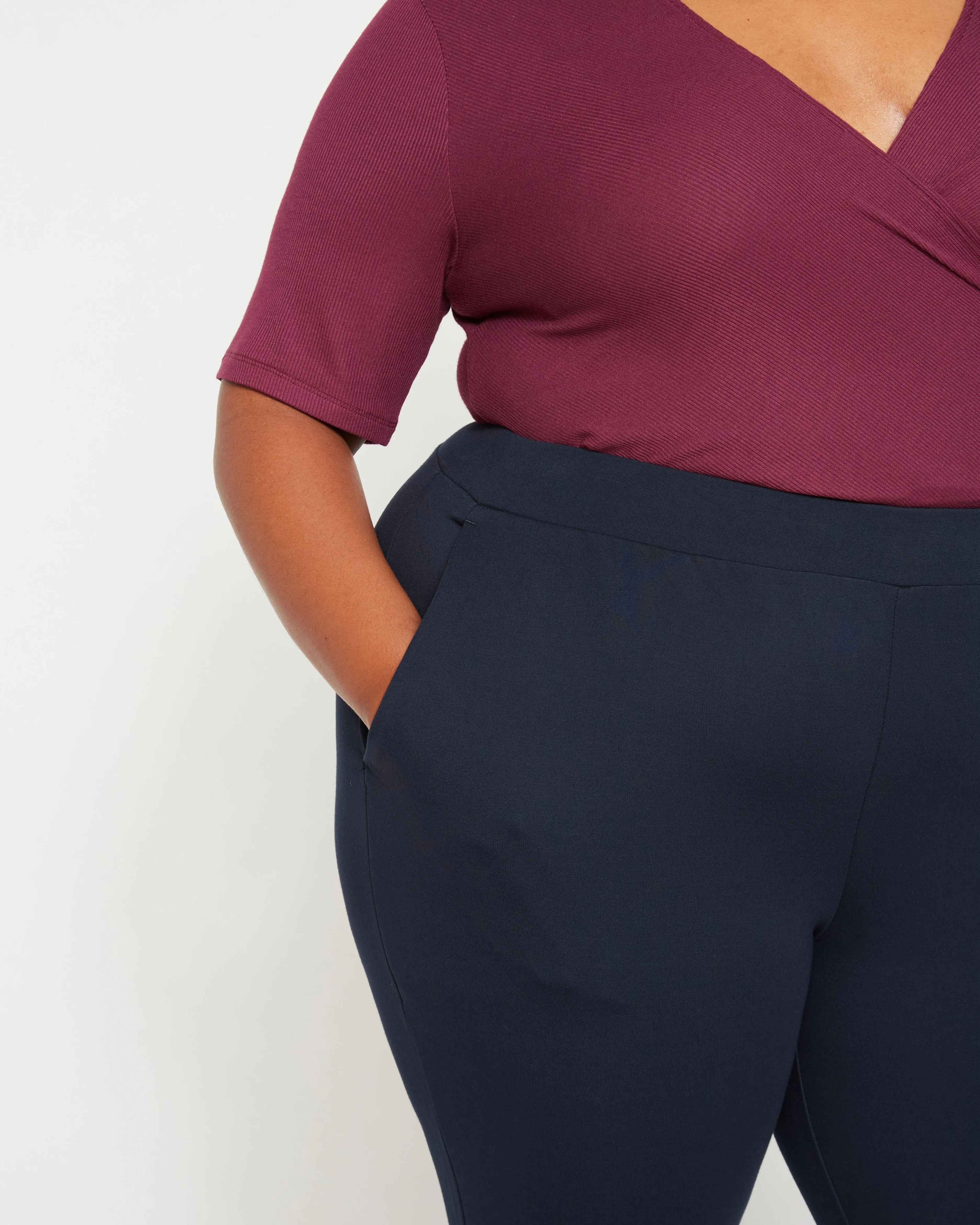 Minimalist Moro Pocket Signature Ponte Pants - Navy sold by Universal Standard product image thumbnail 4