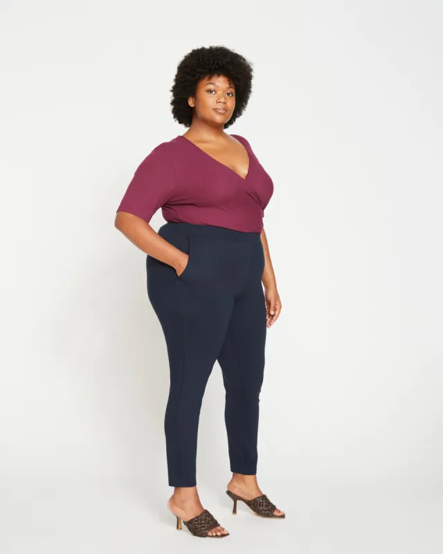 Minimalist Moro Pocket Signature Ponte Pants - Navy sold by Universal Standard