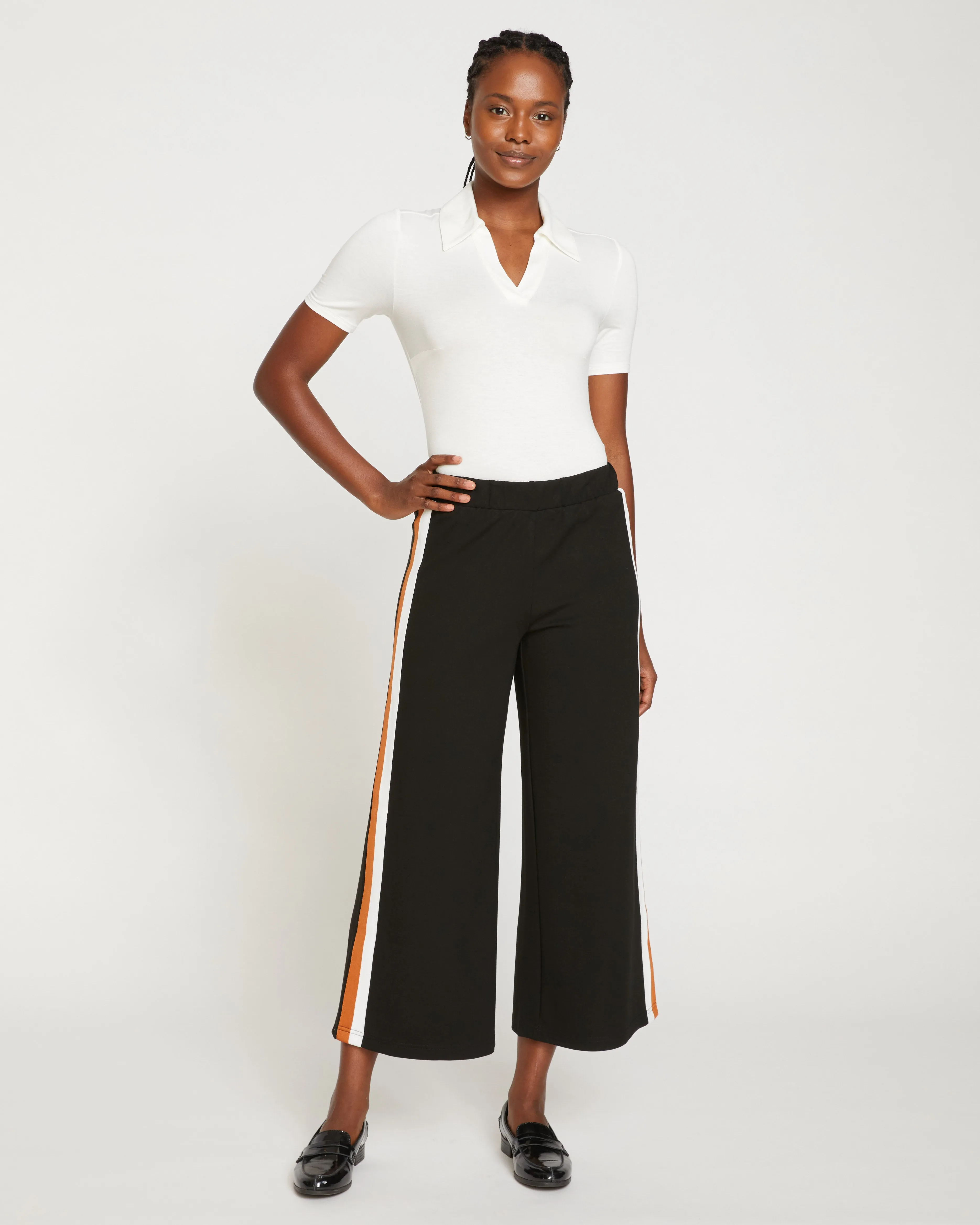 Apero Liquid Jersey Polo Top - White sold by Universal Standard product image thumbnail 2