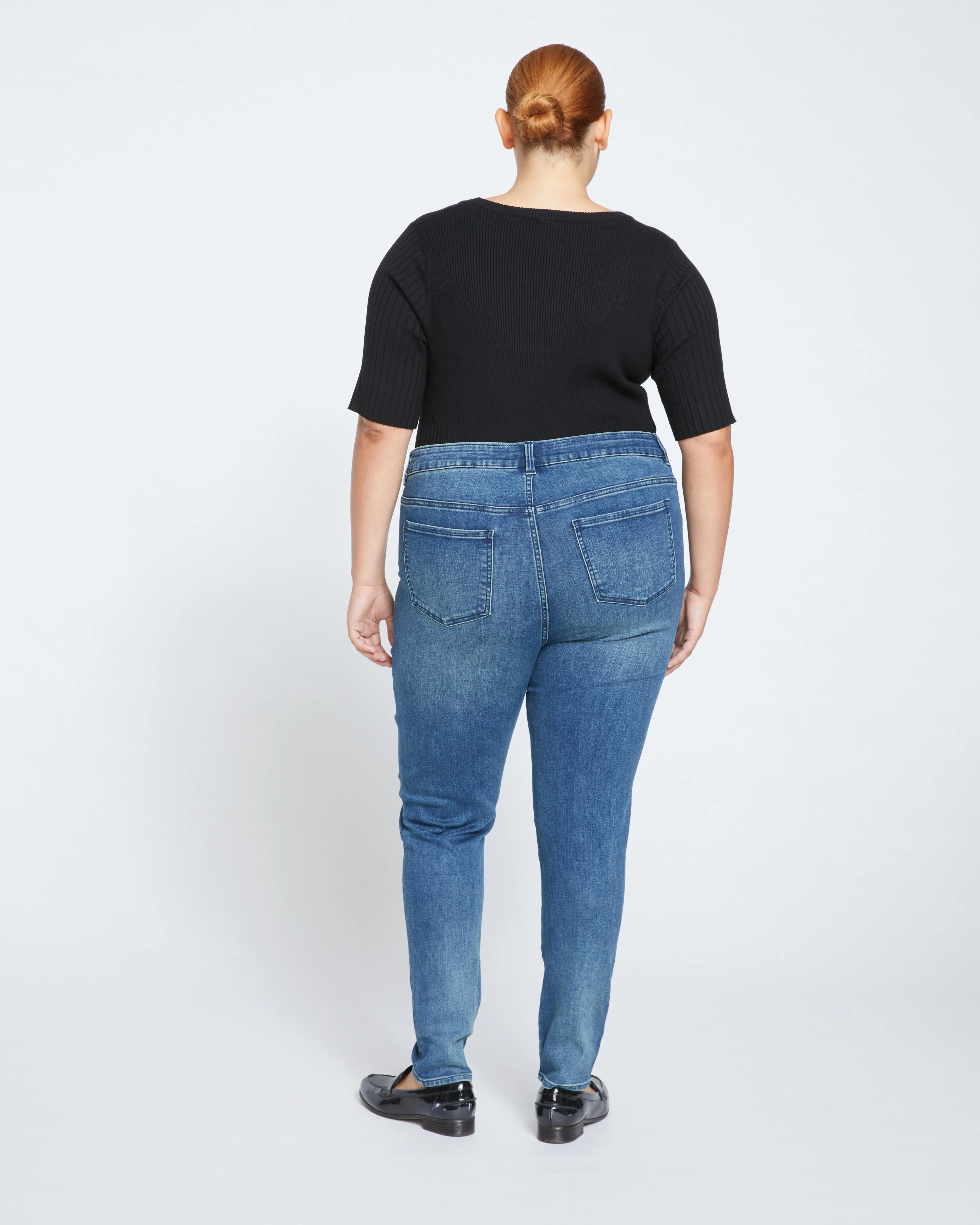 Seine High Rise Skinny Jeans 30 Inch - Distressed Blue sold by Universal Standard product image thumbnail 4