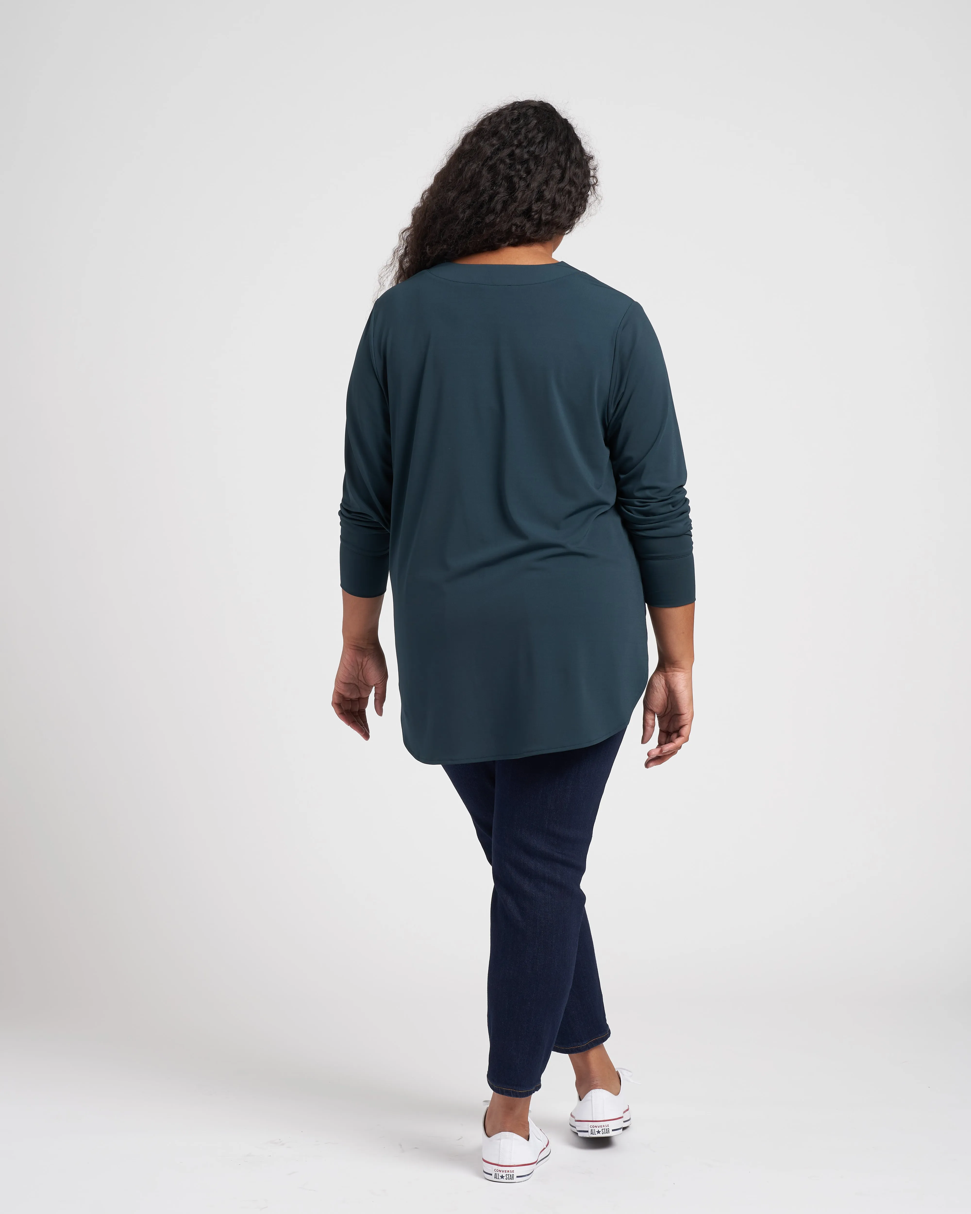 Swoop High-Low Jersey Tunic - Deep Sea sold by Universal Standard product image thumbnail 5