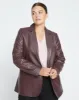 Davis Leather Blazer - Brulee sold by Universal Standard