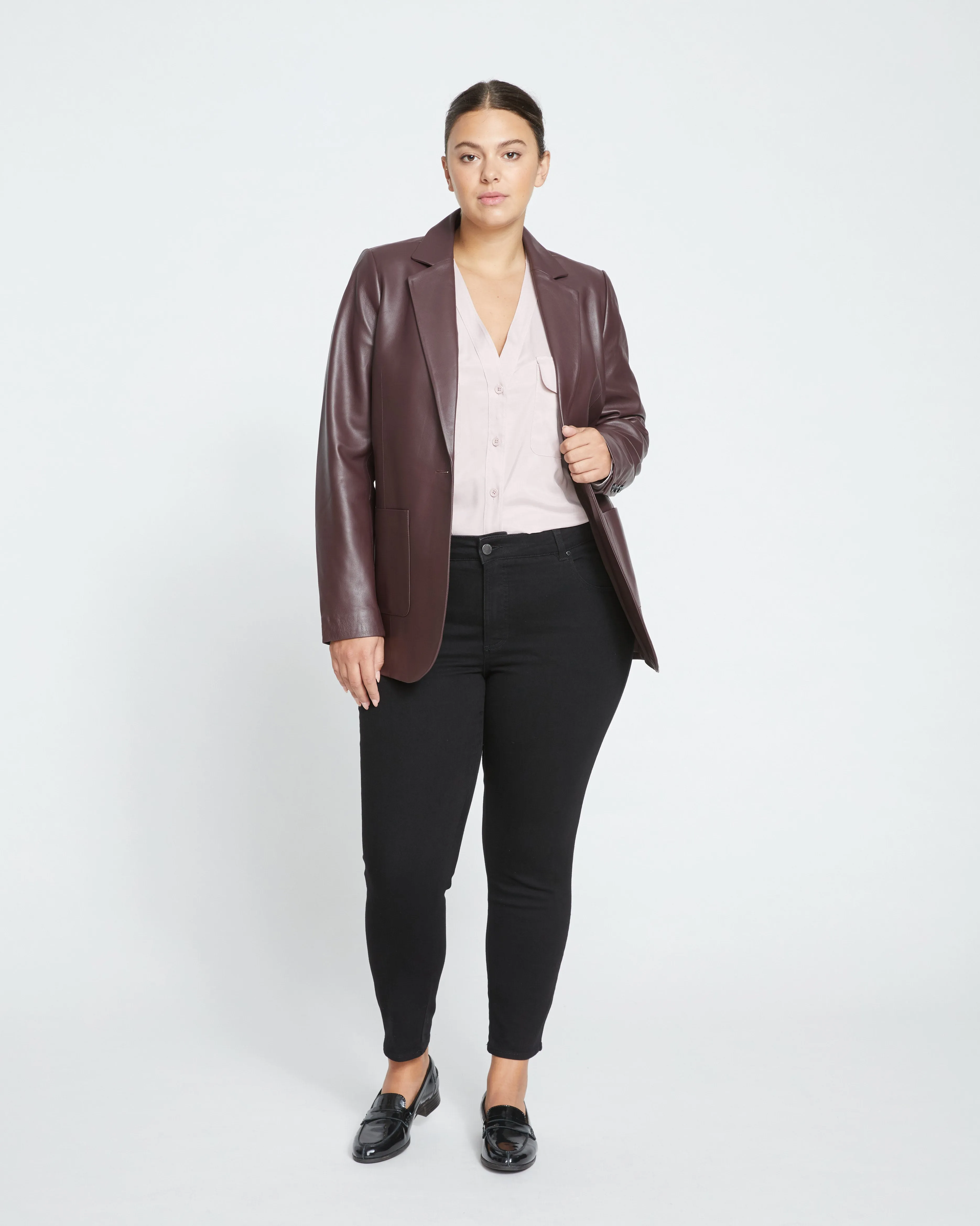 Davis Leather Blazer - Brulee sold by Universal Standard product image thumbnail 3
