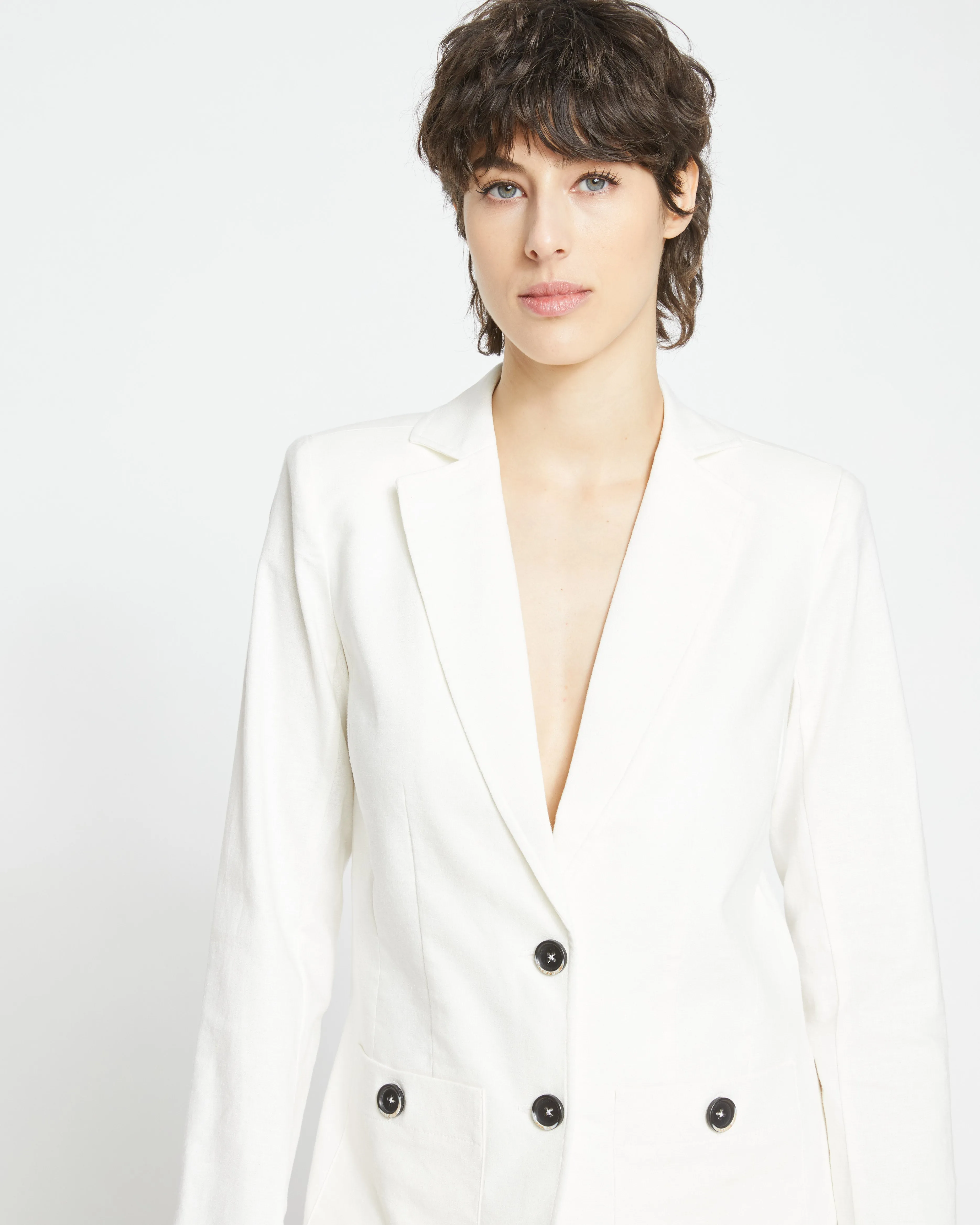 Coastal Linen Blazer - White sold by Universal Standard product image thumbnail 3