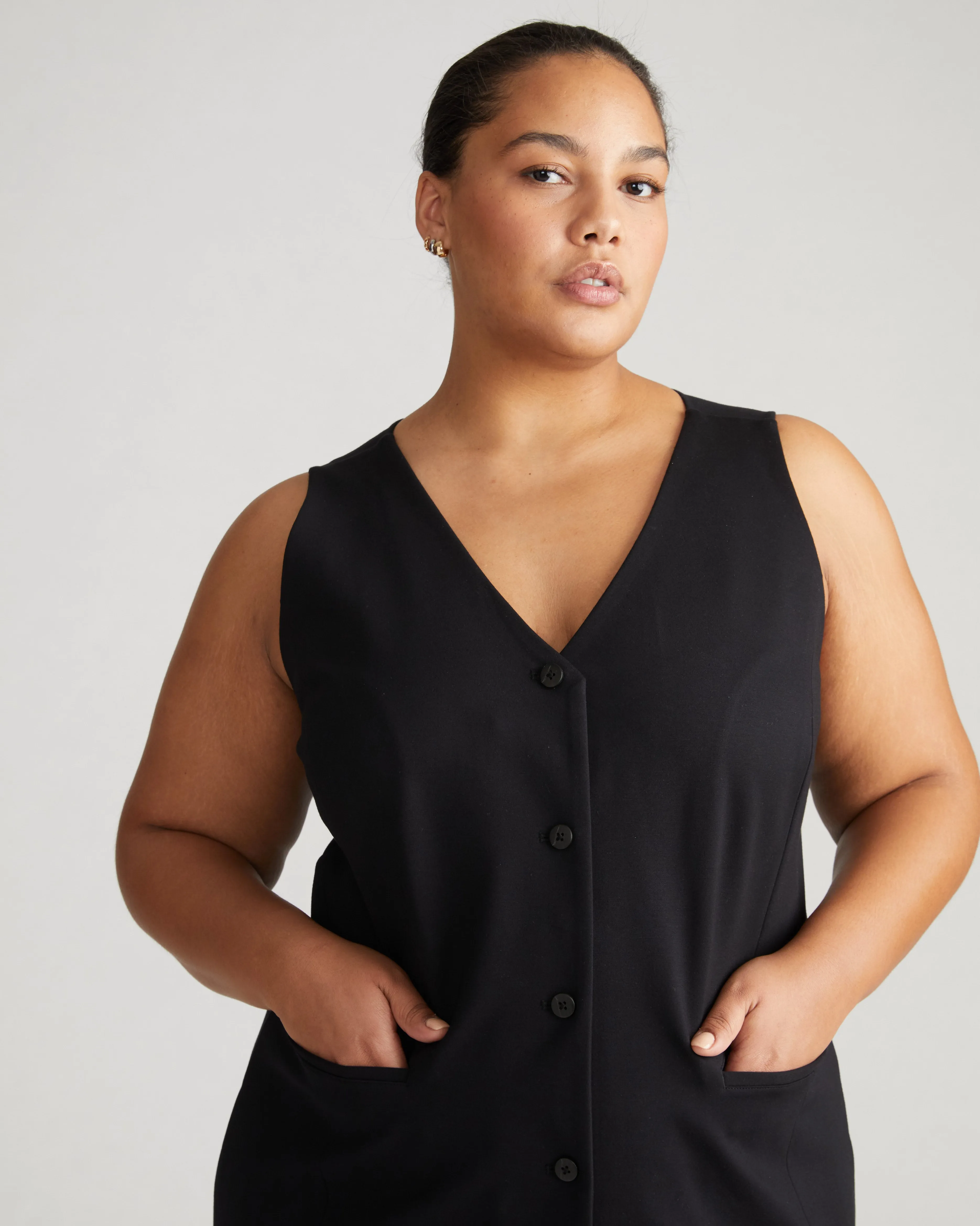 Prestige Ponte Gallery Dress - Black sold by Universal Standard product image thumbnail 2