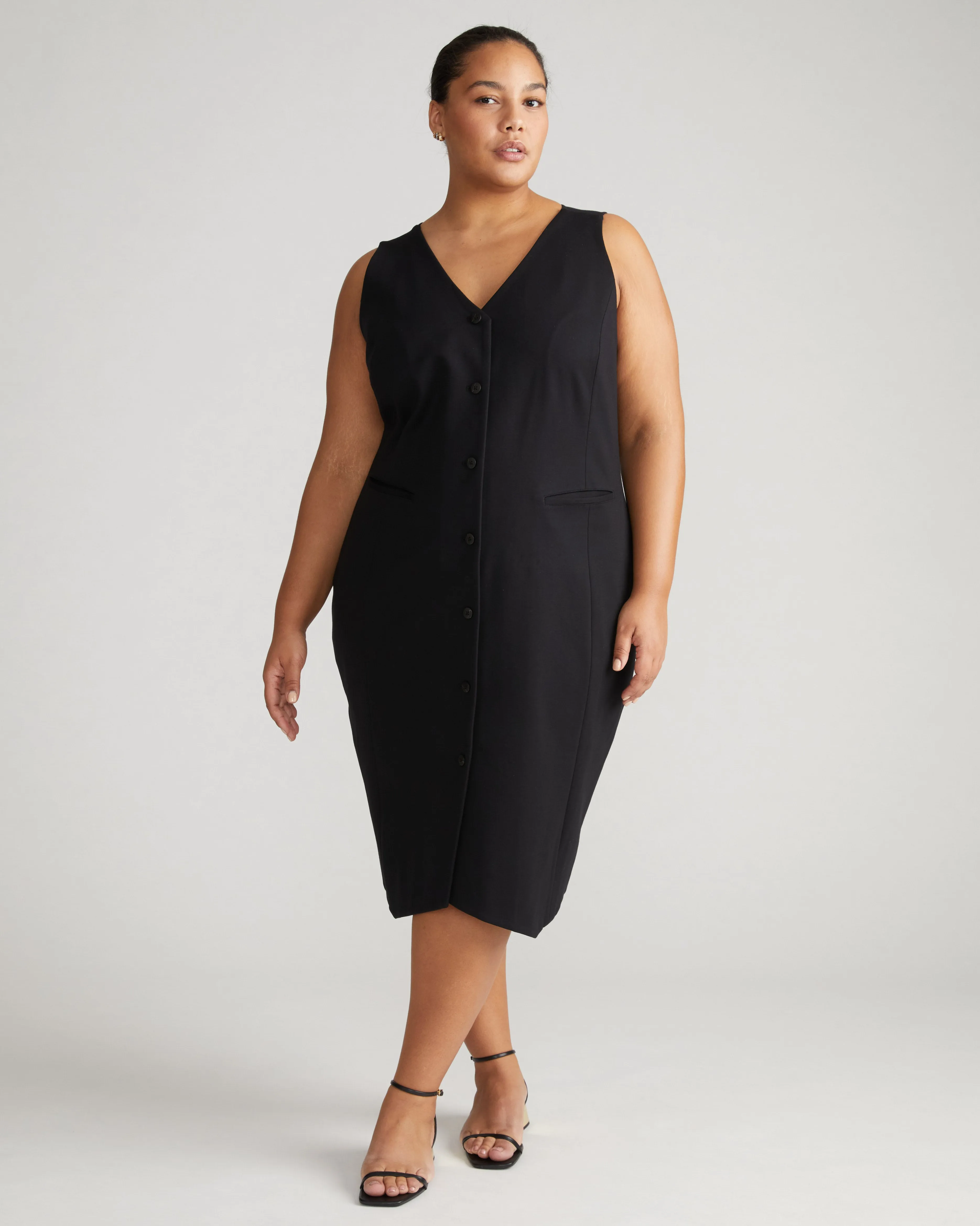 Prestige Ponte Gallery Dress - Black sold by Universal Standard