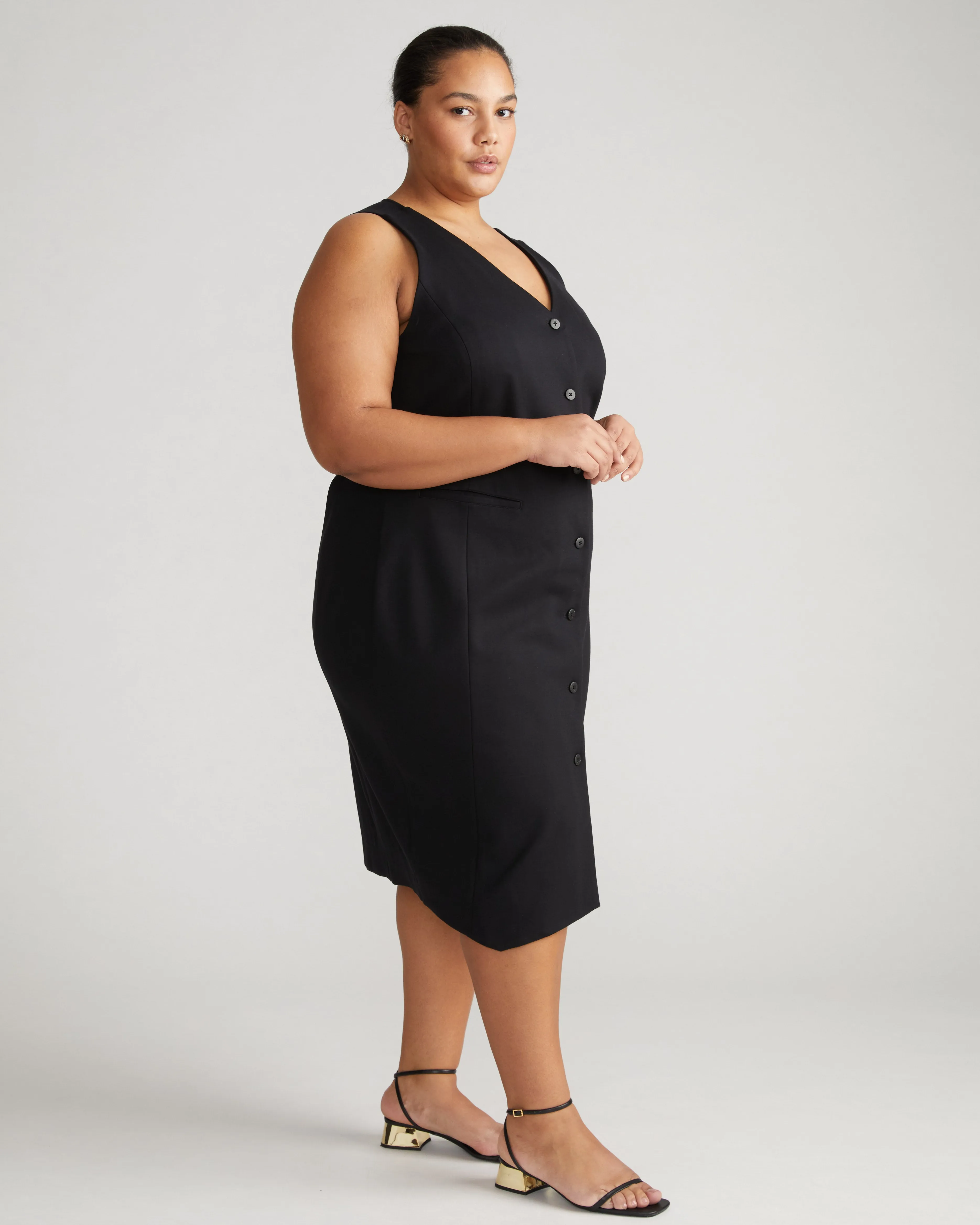 Prestige Ponte Gallery Dress - Black sold by Universal Standard product image thumbnail 3