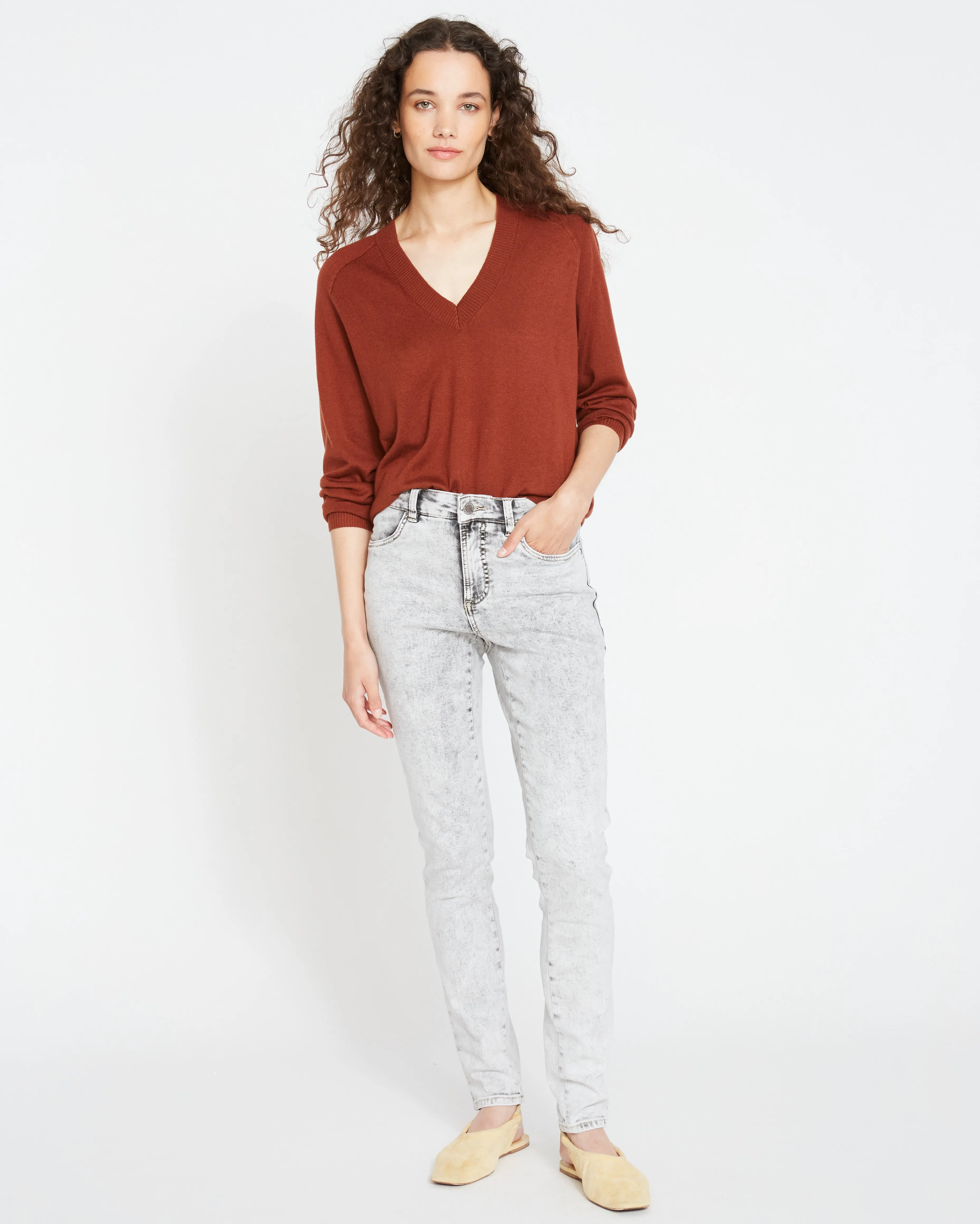 Seine High Rise Skinny Jeans 32 Inch - Light Acid Wash sold by Universal Standard