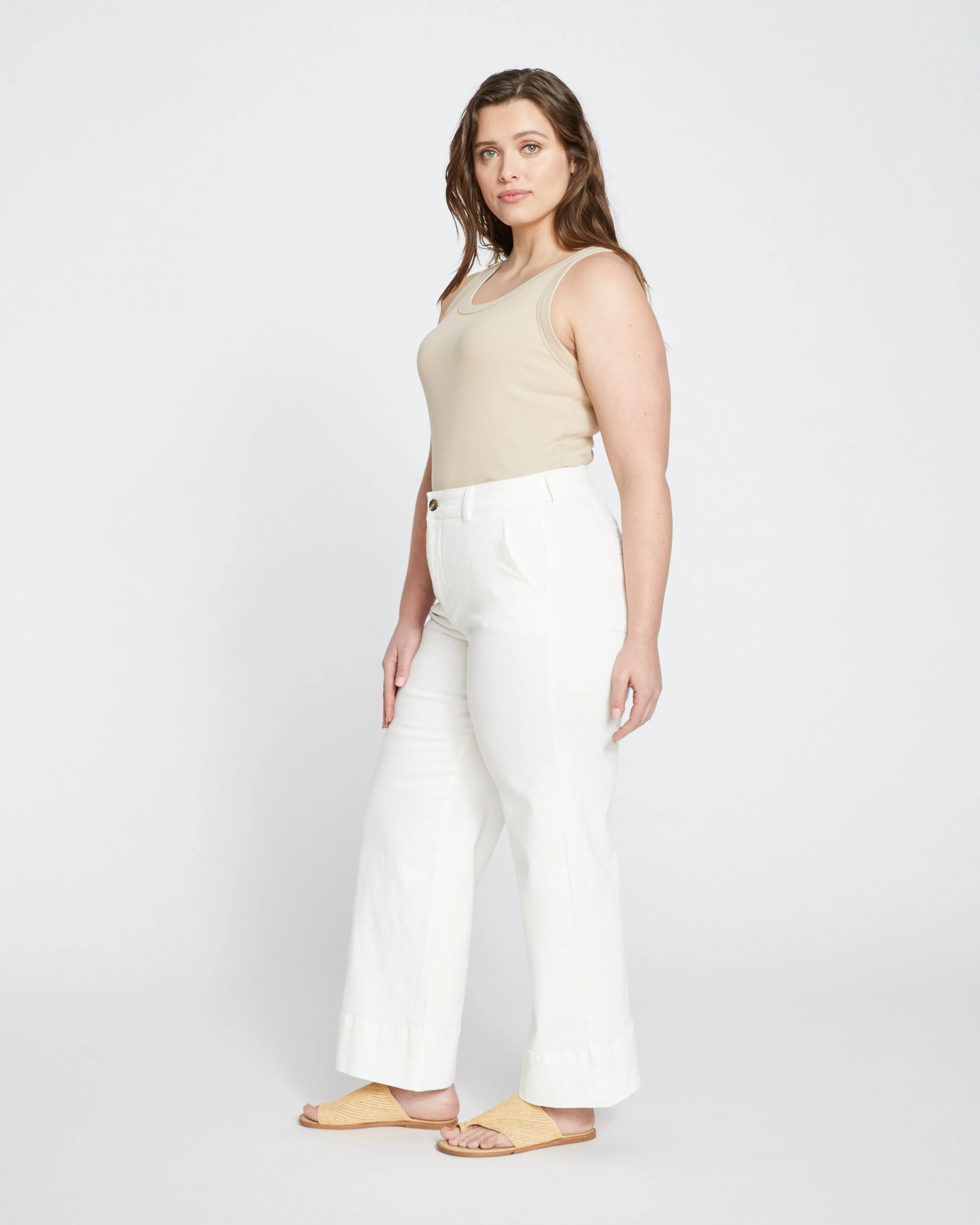 Carol High Rise High Stretch Jeans - White sold by Universal Standard