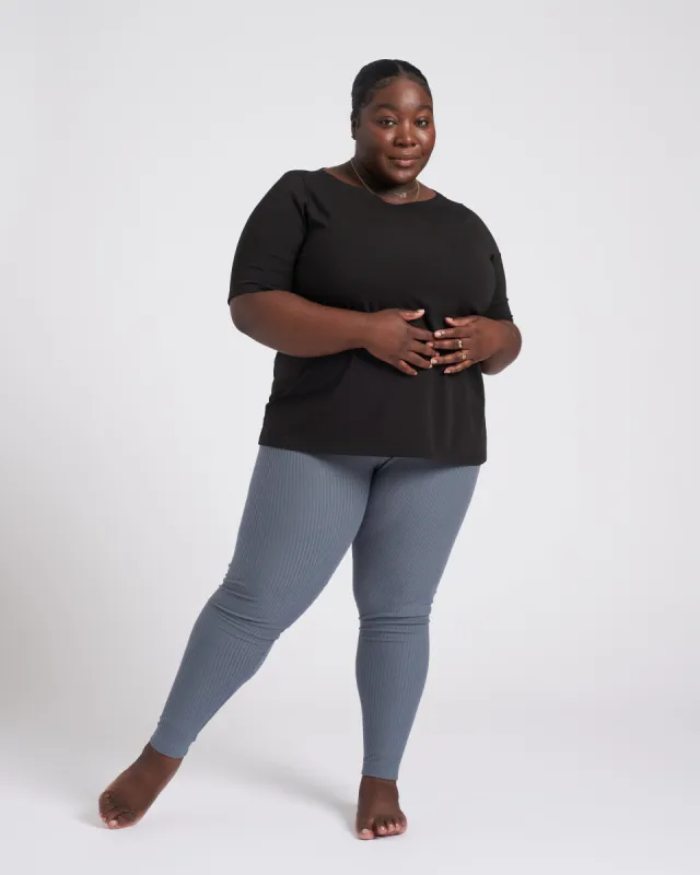 Rae Knit Ribbed Leggings - Storm sold by Universal Standard