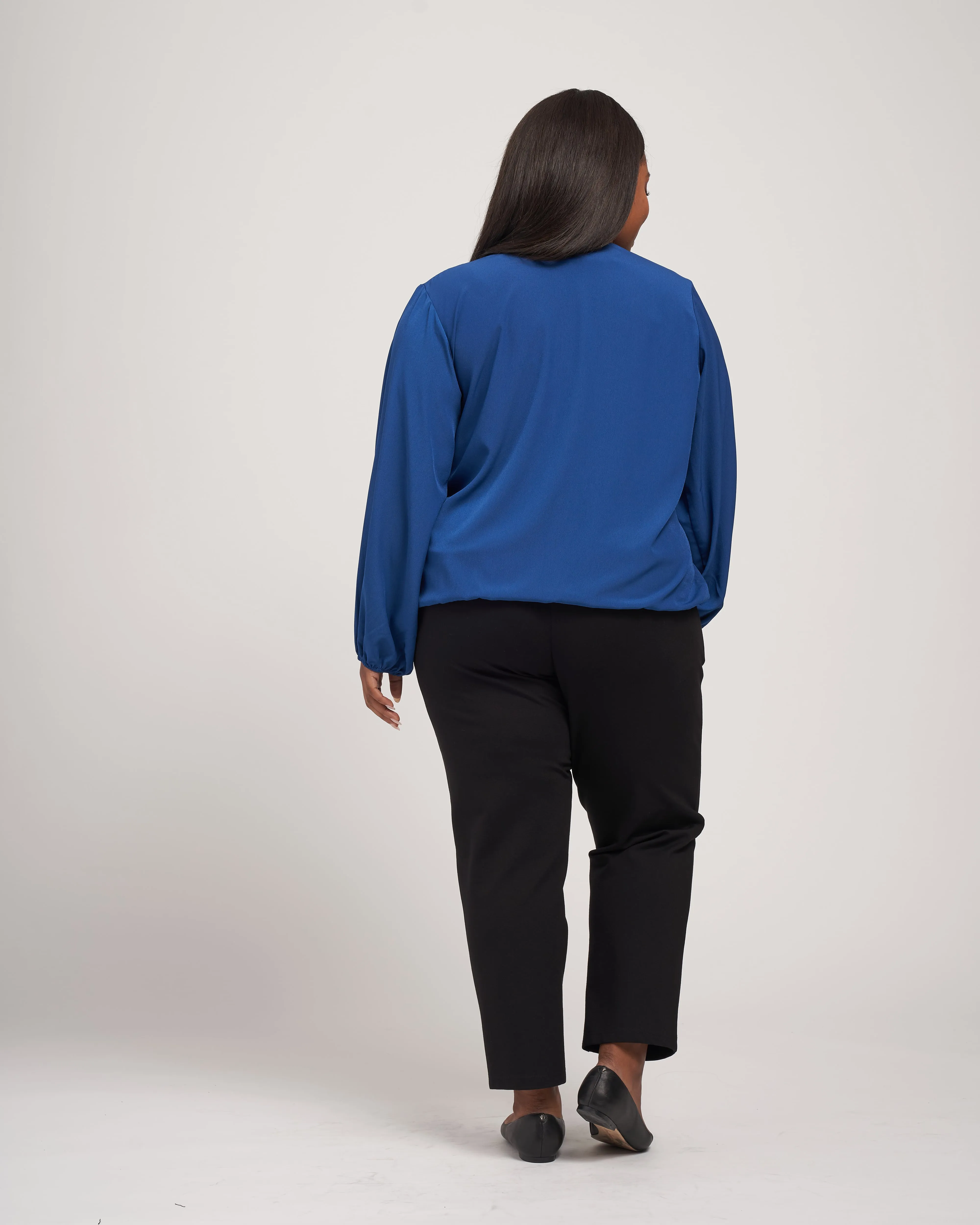 Occasion Stretch Crepe Blouson Top - True Blue sold by Universal Standard product image thumbnail 5