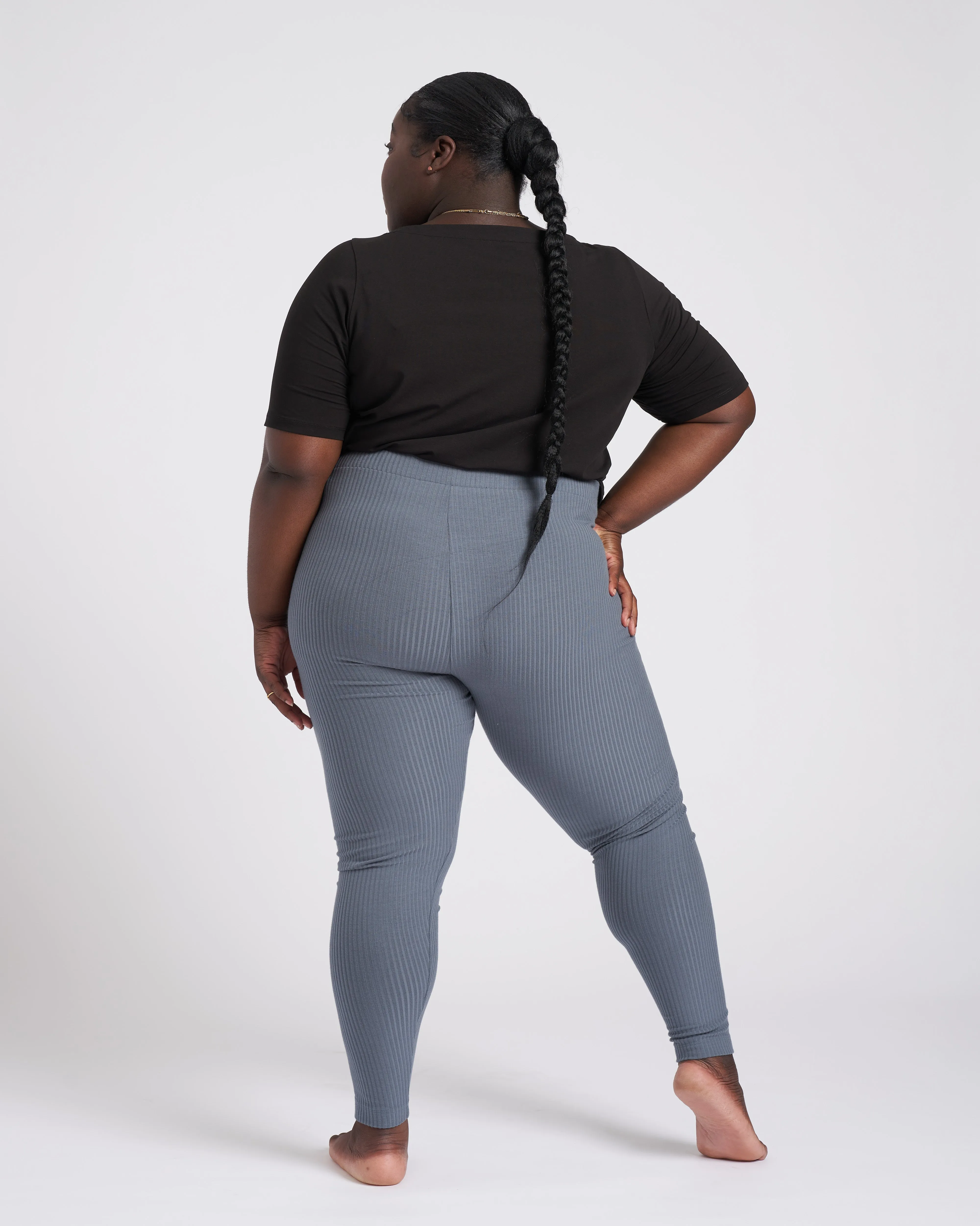 Rae Knit Ribbed Leggings - Storm sold by Universal Standard product image thumbnail 4