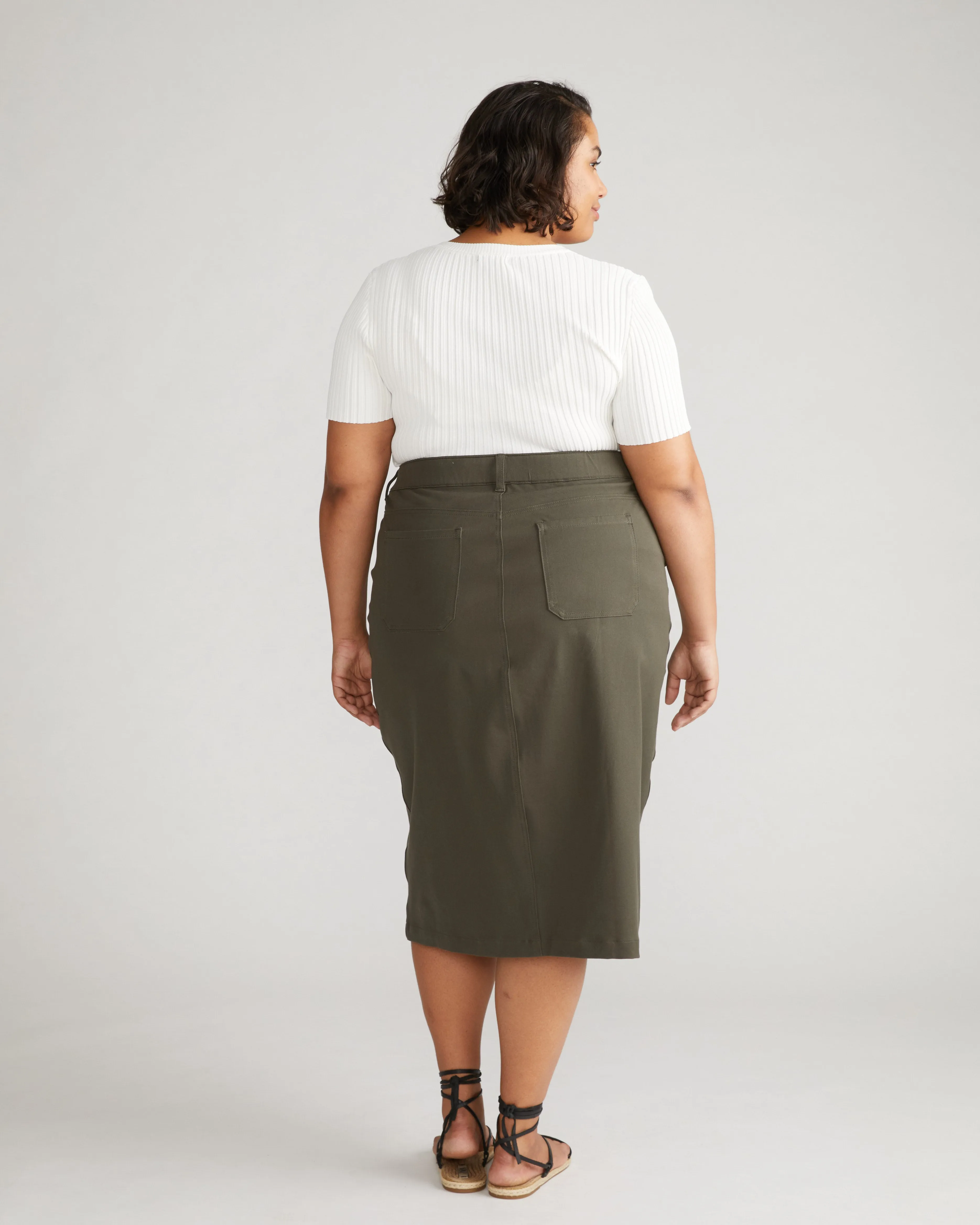 Stretch Twill Sahara Skirt - Nori sold by Universal Standard product image thumbnail 3