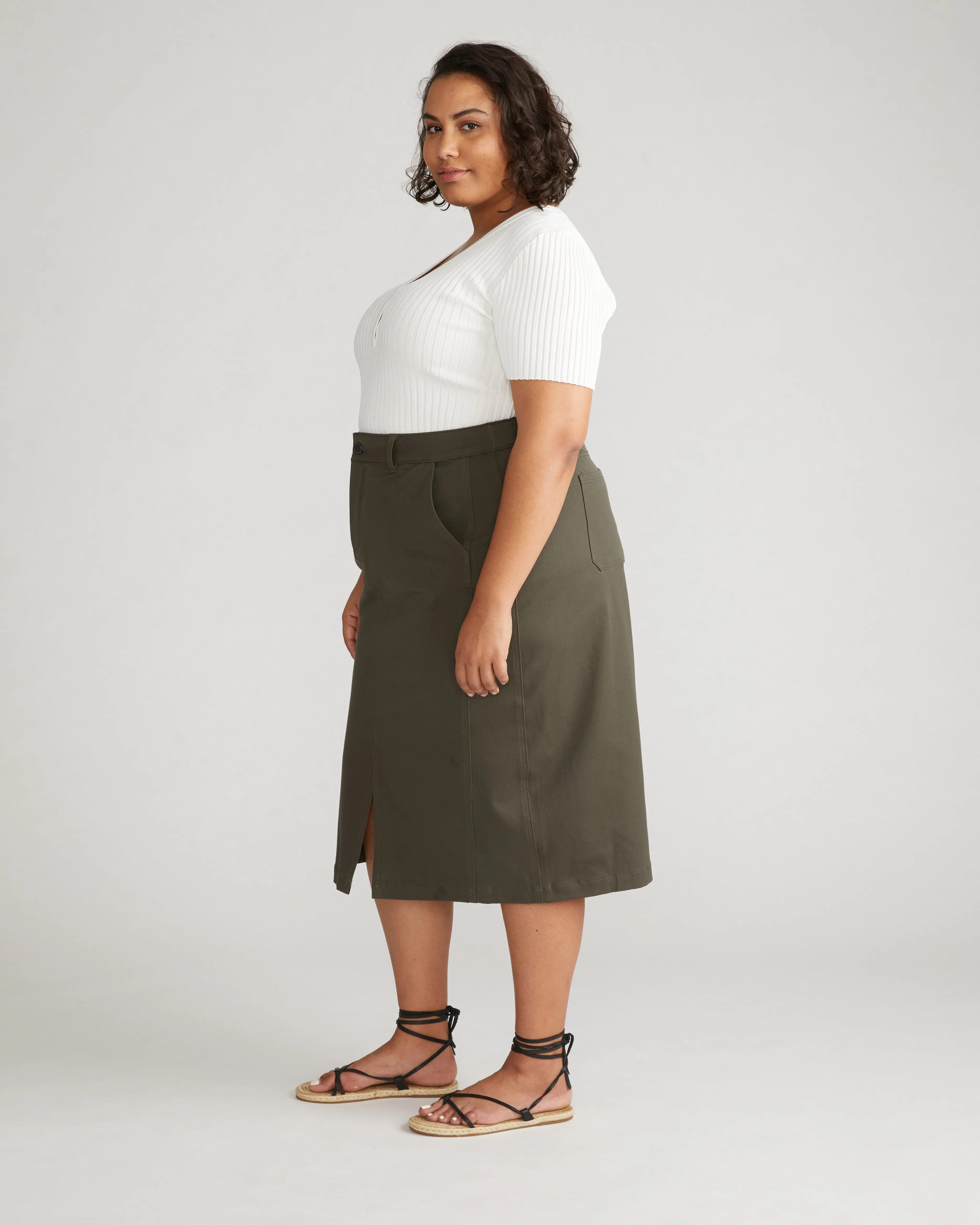 Stretch Twill Sahara Skirt - Nori sold by Universal Standard product image thumbnail 2