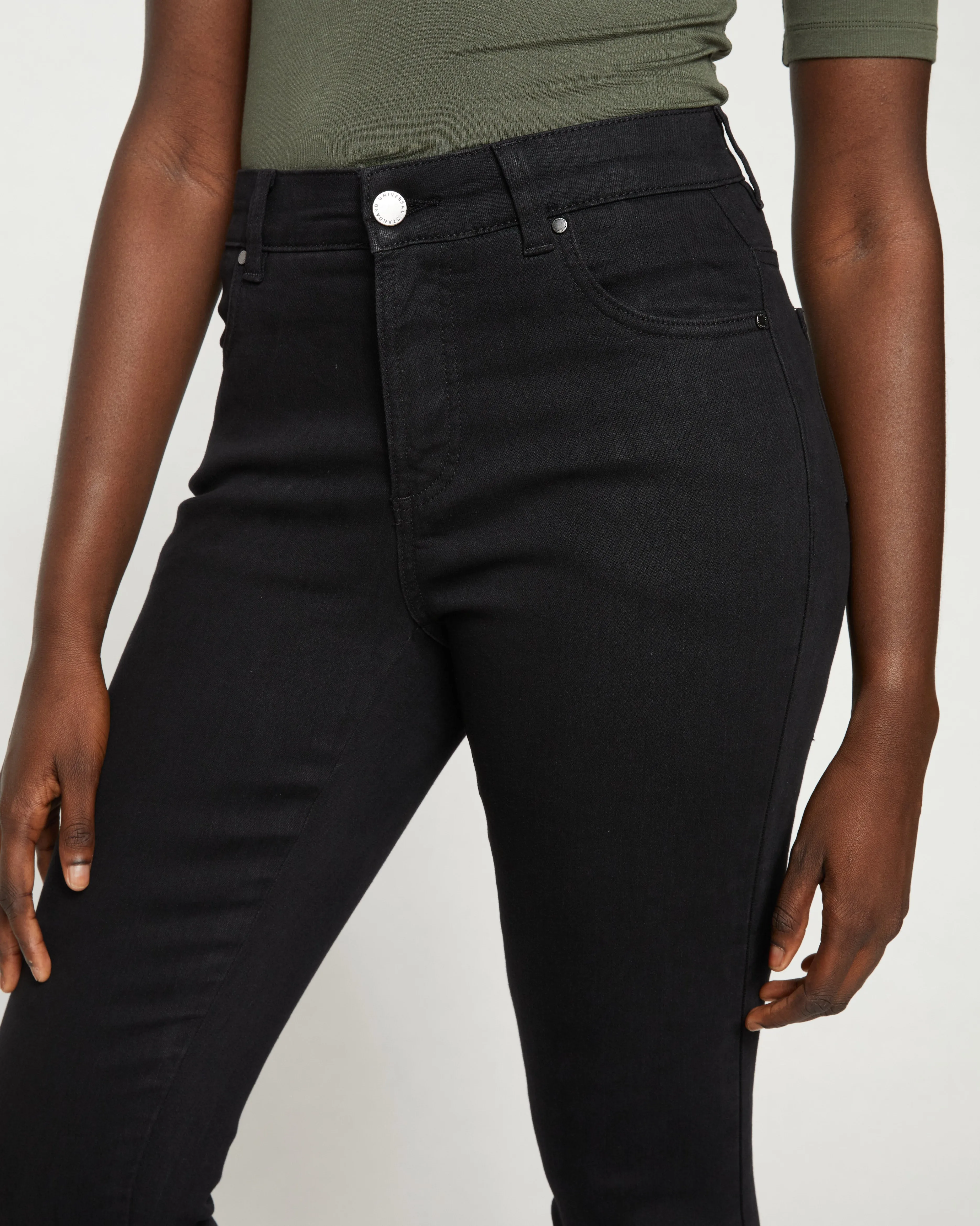 Seine High Rise Skinny Jeans 30 Inch - Black sold by Universal Standard