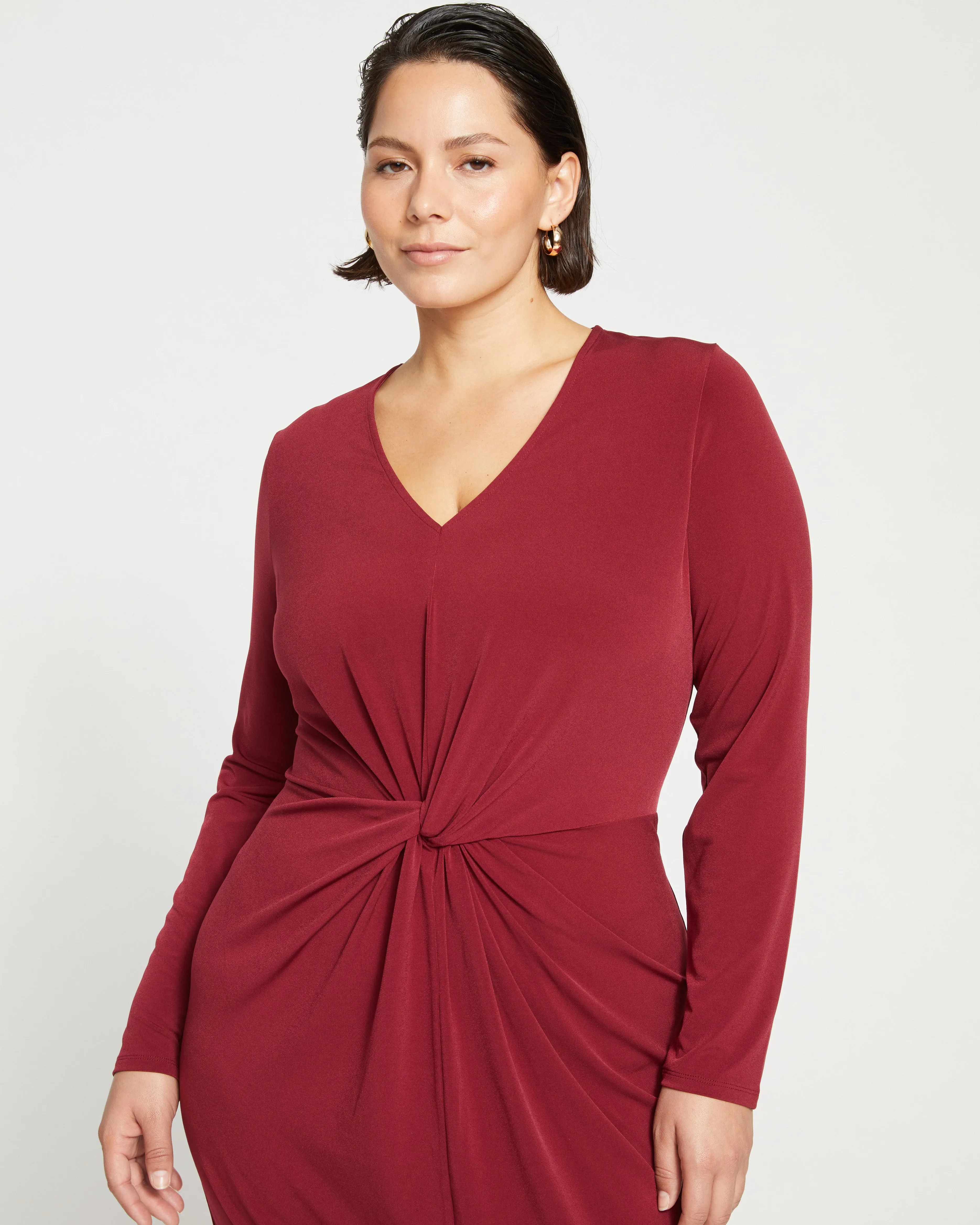 Velvety-Cool Jersey Twist Dress - Rioja sold by Universal Standard product image thumbnail 2