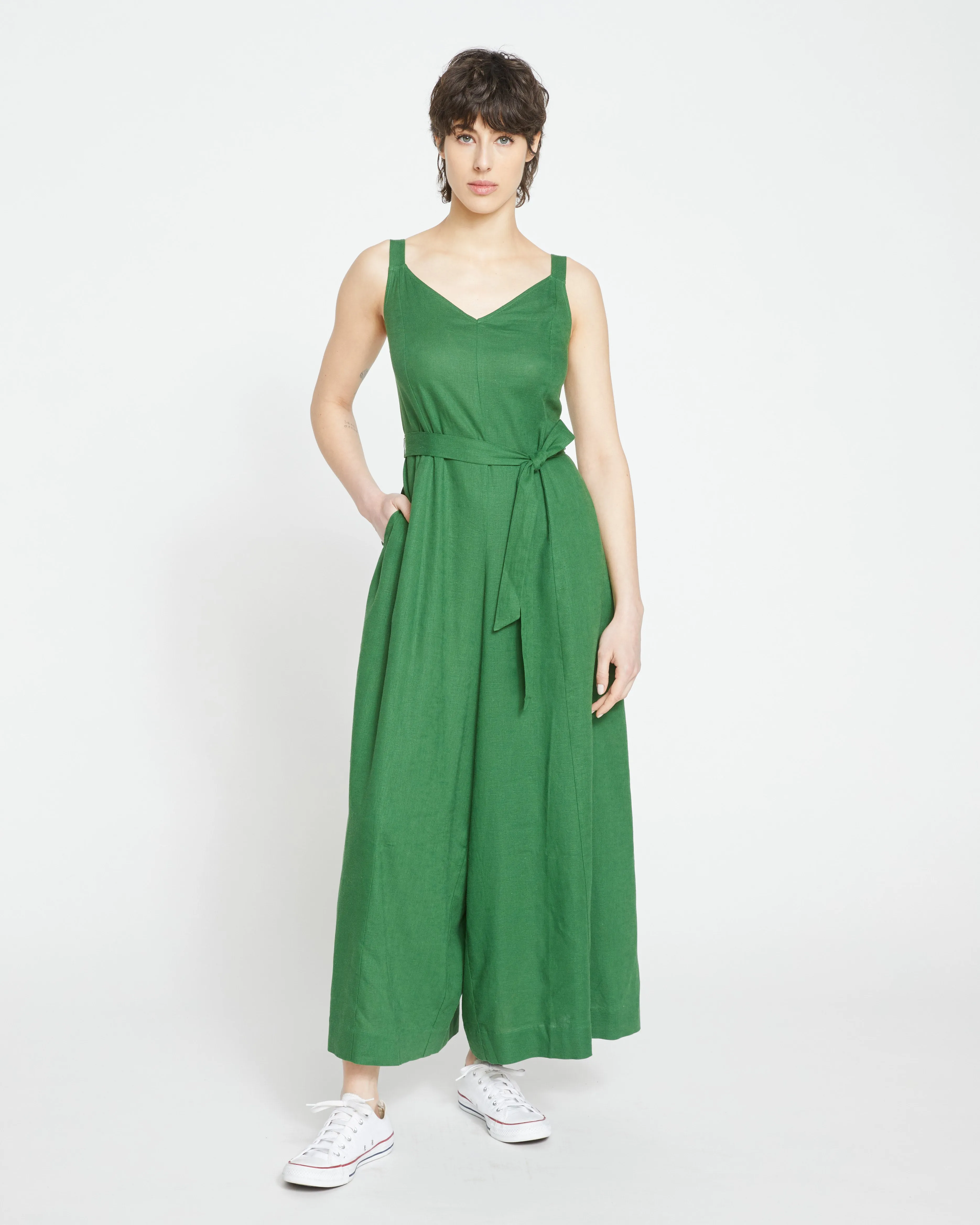Promenade Linen Jumpsuit - Jardin sold by Universal Standard