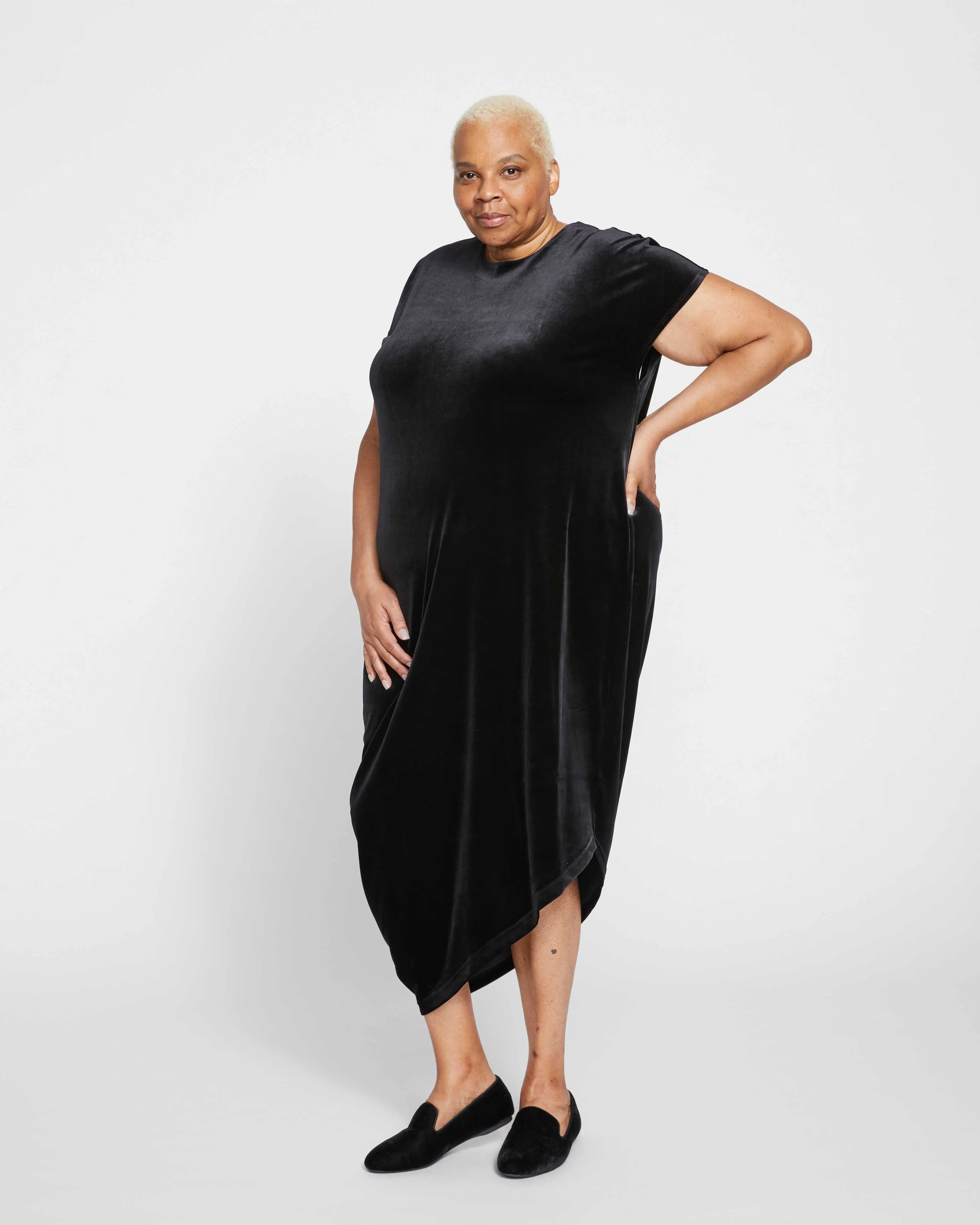 Iconic Geneva Dress - Black Velvet sold by Universal Standard product image thumbnail 5