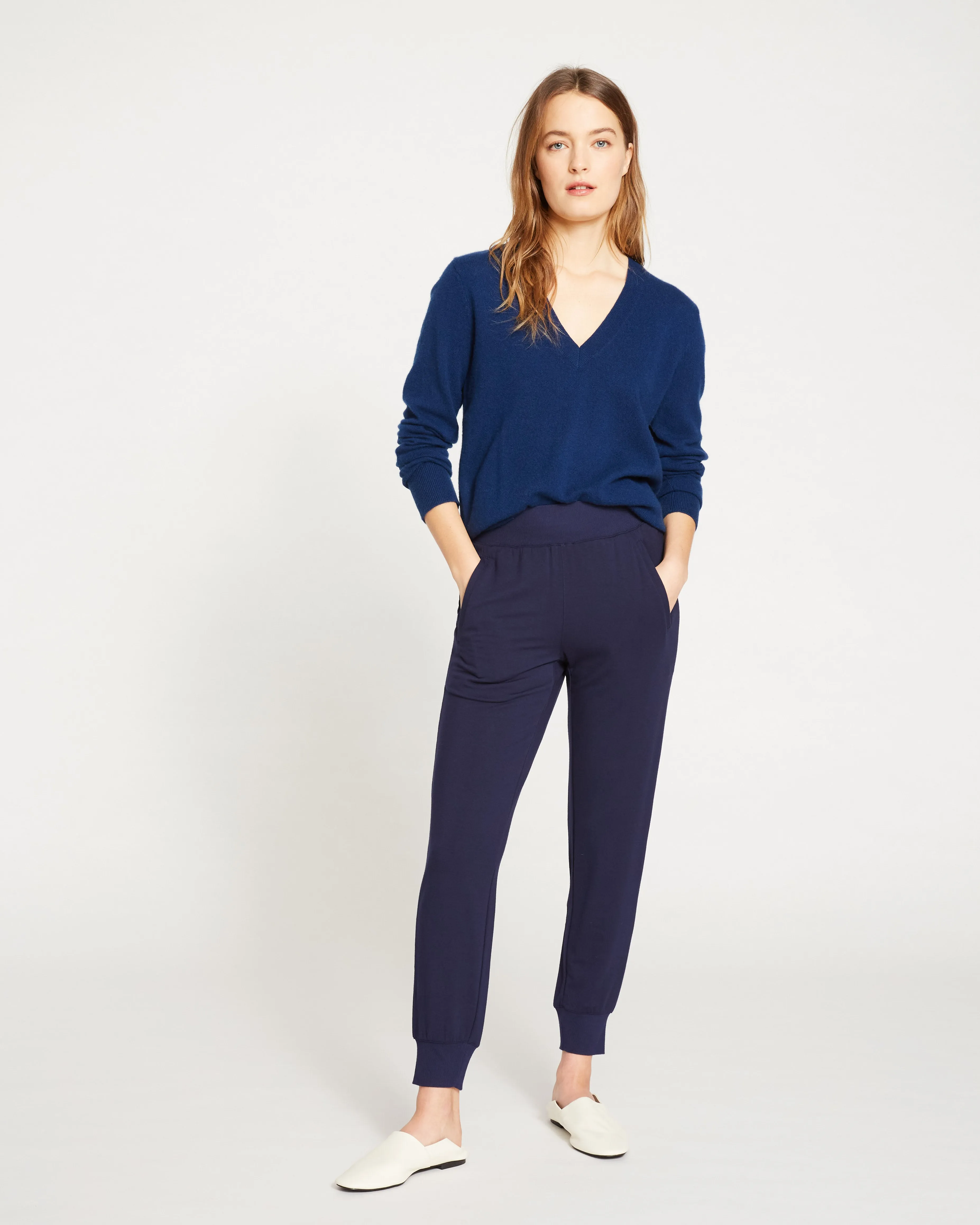 Bridget Luxe Fine Terry Jogger - Navy sold by Universal Standard
