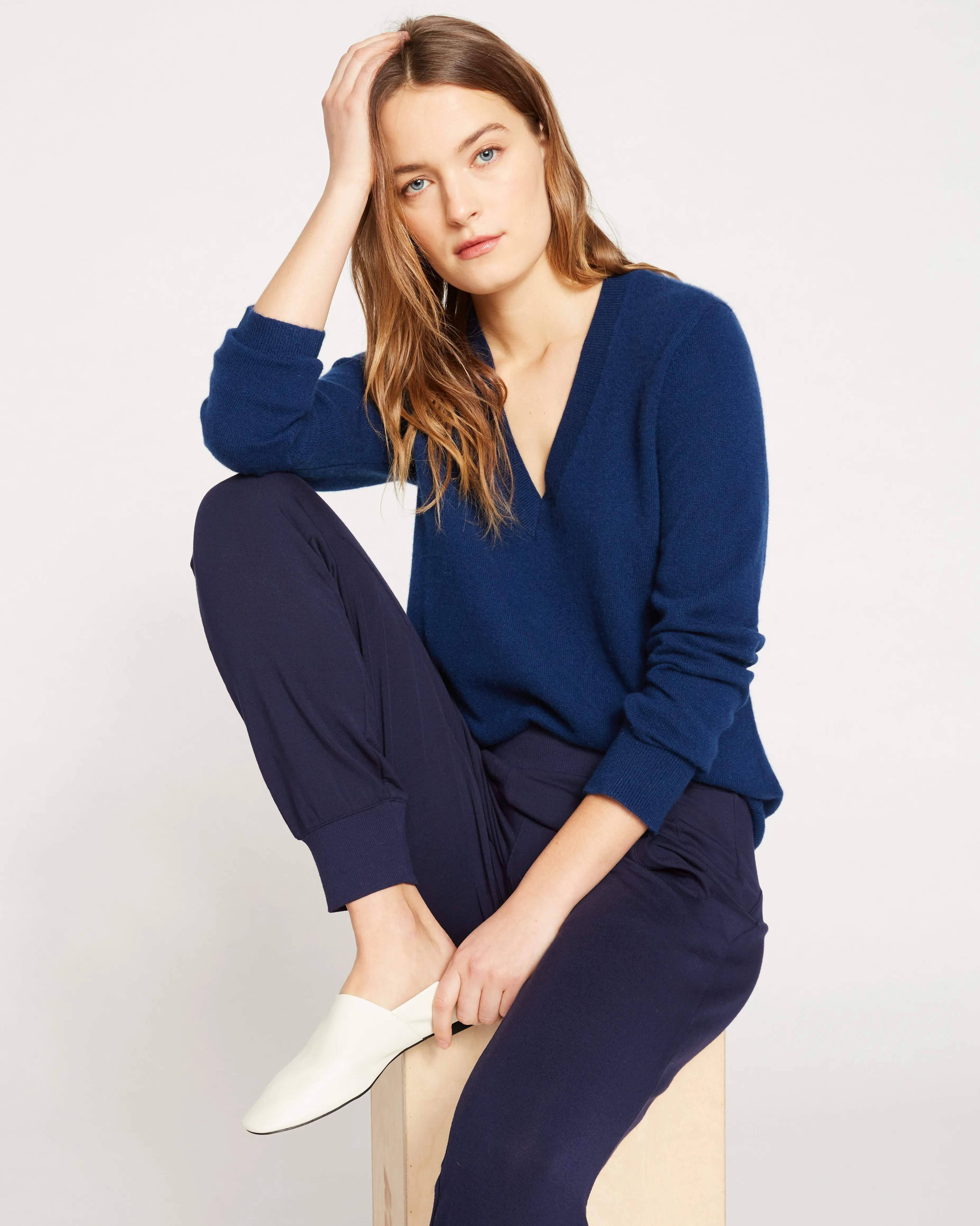 Bridget Luxe Fine Terry Jogger - Navy sold by Universal Standard product image thumbnail 2