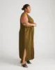 Islet Button-Down Linen Maxi Dress - Budding Stem sold by Universal Standard