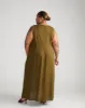 Islet Button-Down Linen Maxi Dress - Budding Stem sold by Universal Standard