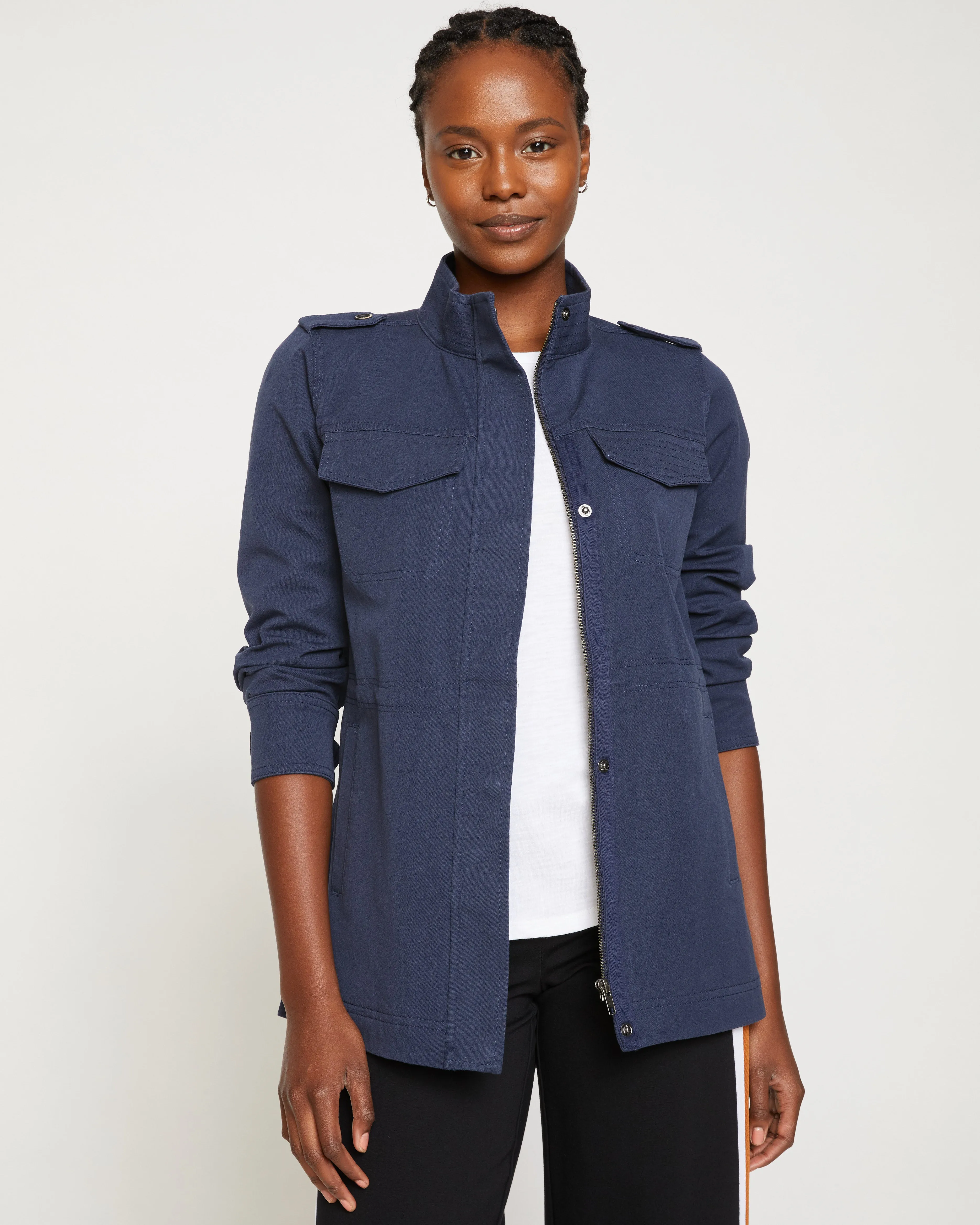Vineyard Stretch Twill Jacket - Navy sold by Universal Standard