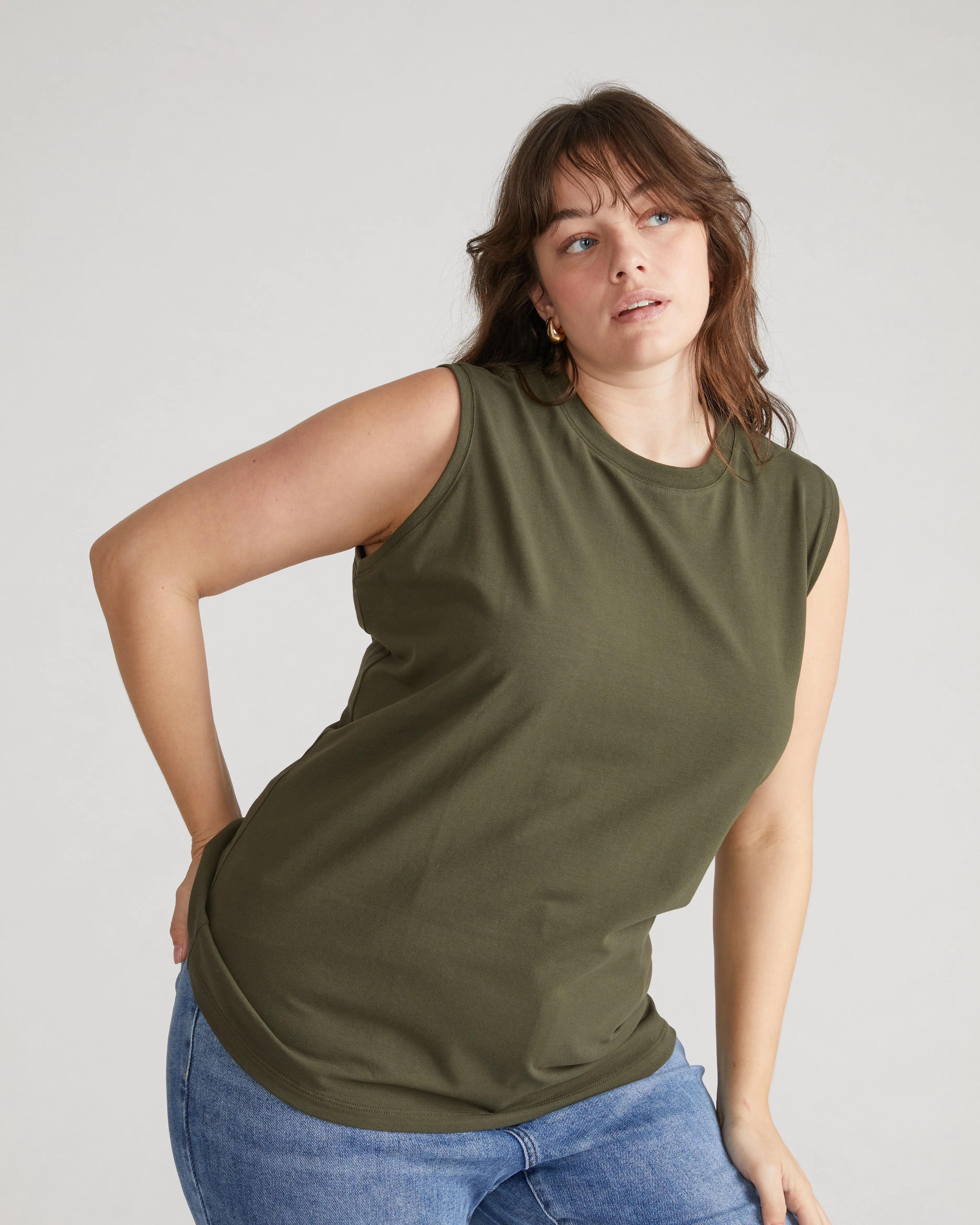 Patti Muscle Tank - Nori sold by Universal Standard