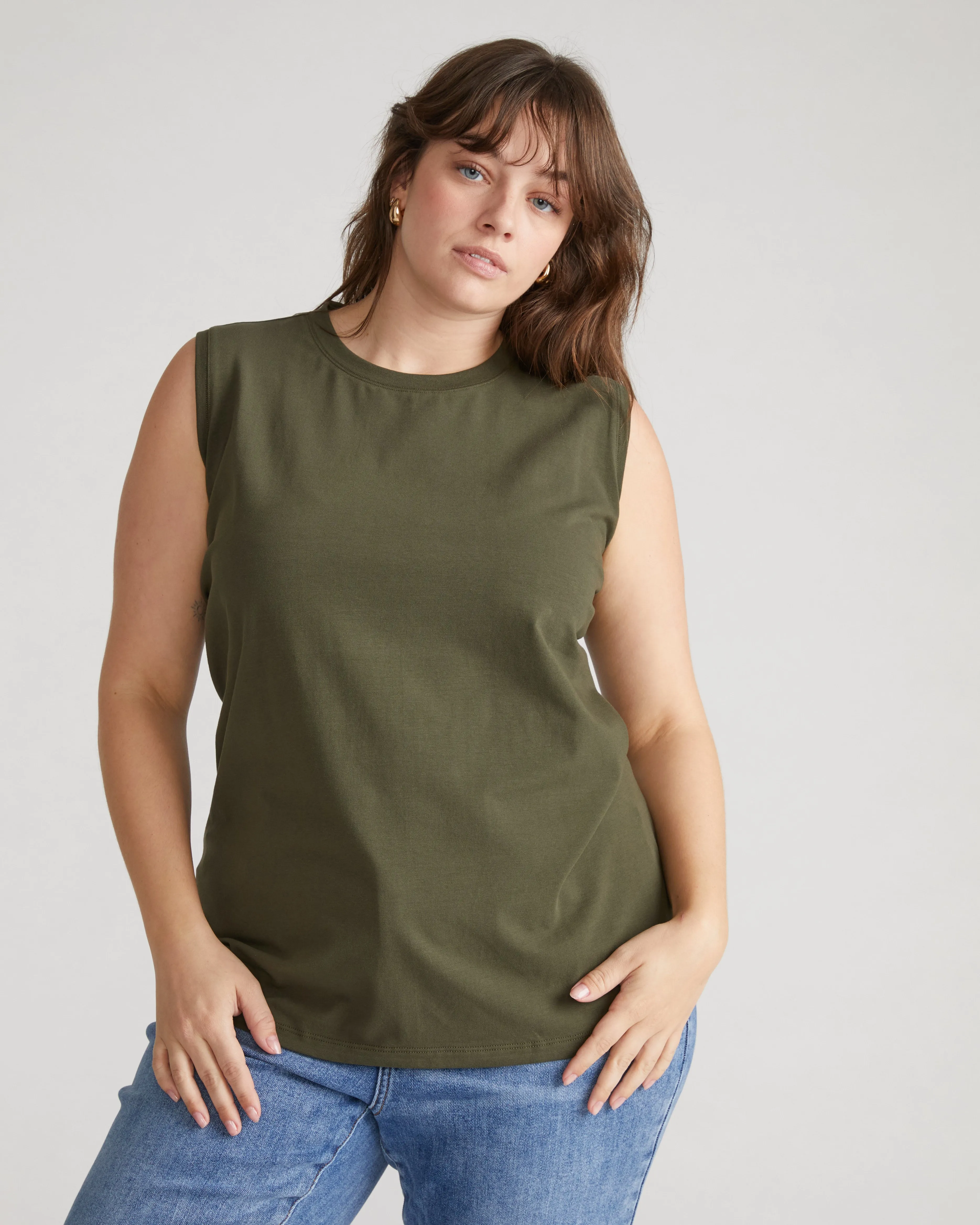 Patti Muscle Tank - Nori sold by Universal Standard product image thumbnail 2