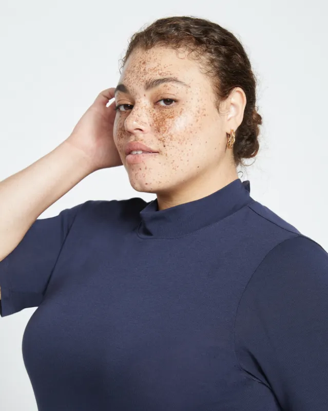 Modern Mock Neck Tee - Midnight sold by Universal Standard