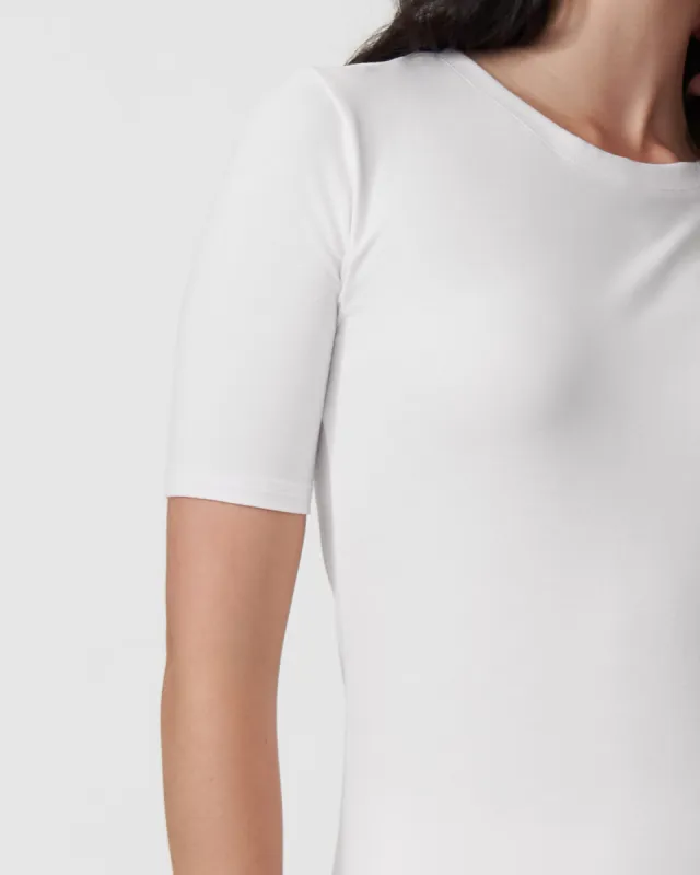 Maia Stovepipe Sleeve Tee - White sold by Universal Standard