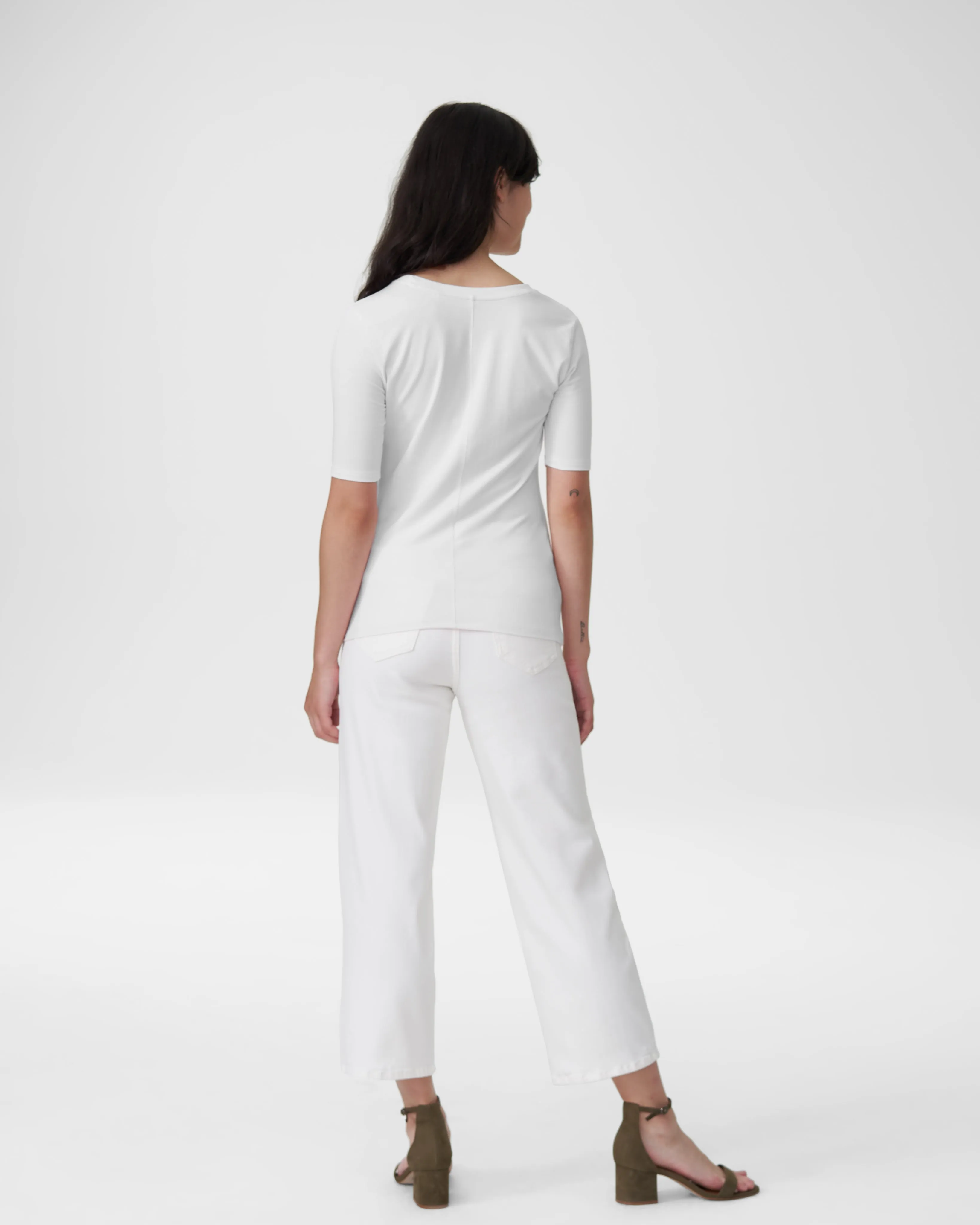 Maia Stovepipe Sleeve Tee - White sold by Universal Standard product image thumbnail 2