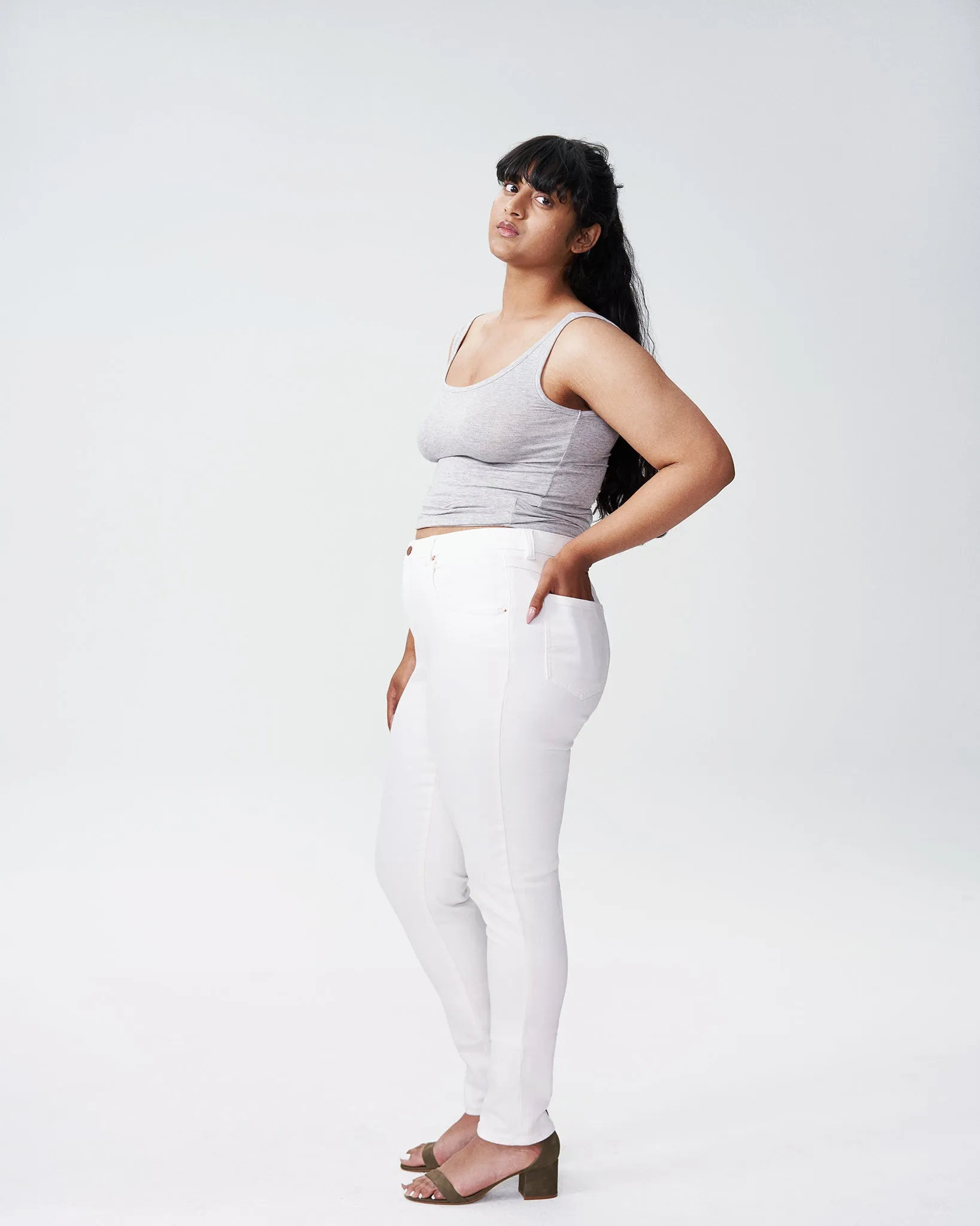 Seine High Rise Skinny Jeans 32 Inch - White sold by Universal Standard product image thumbnail 2