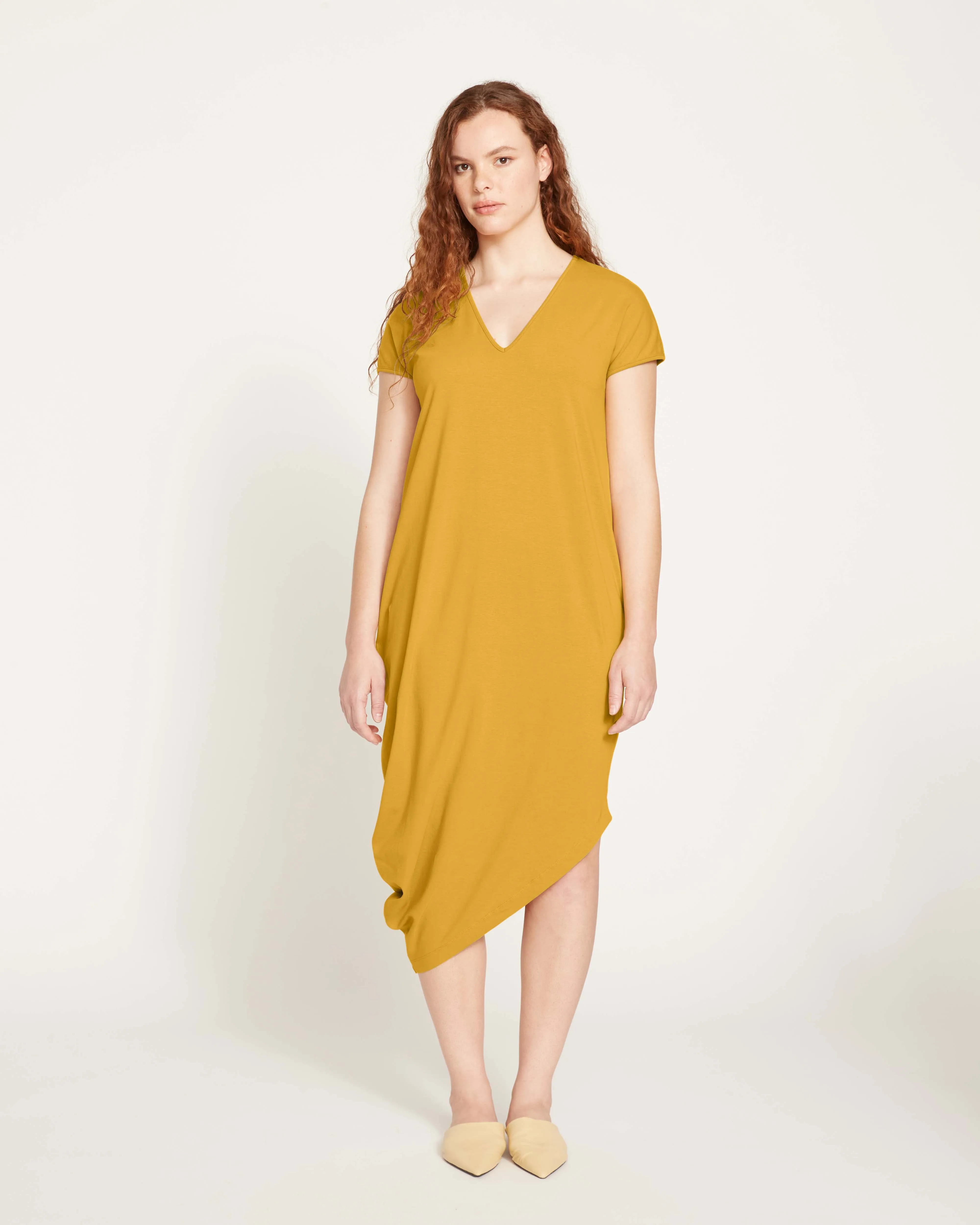 Iconic Geneva V-Neck Dress - Mustard sold by Universal Standard product image thumbnail 2