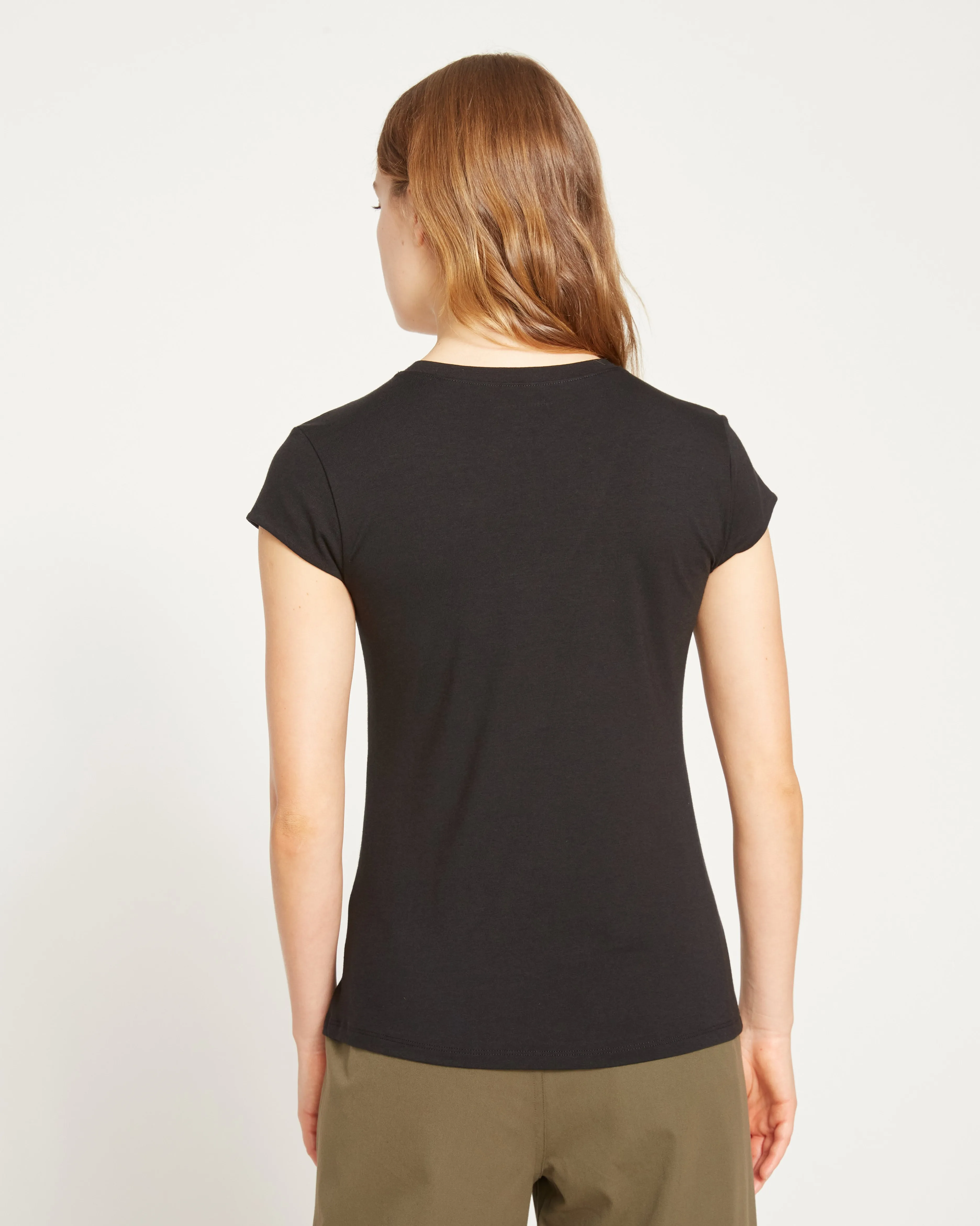 Ashley V Neck Cap Sleeve Tee - Black sold by Universal Standard product image thumbnail 4