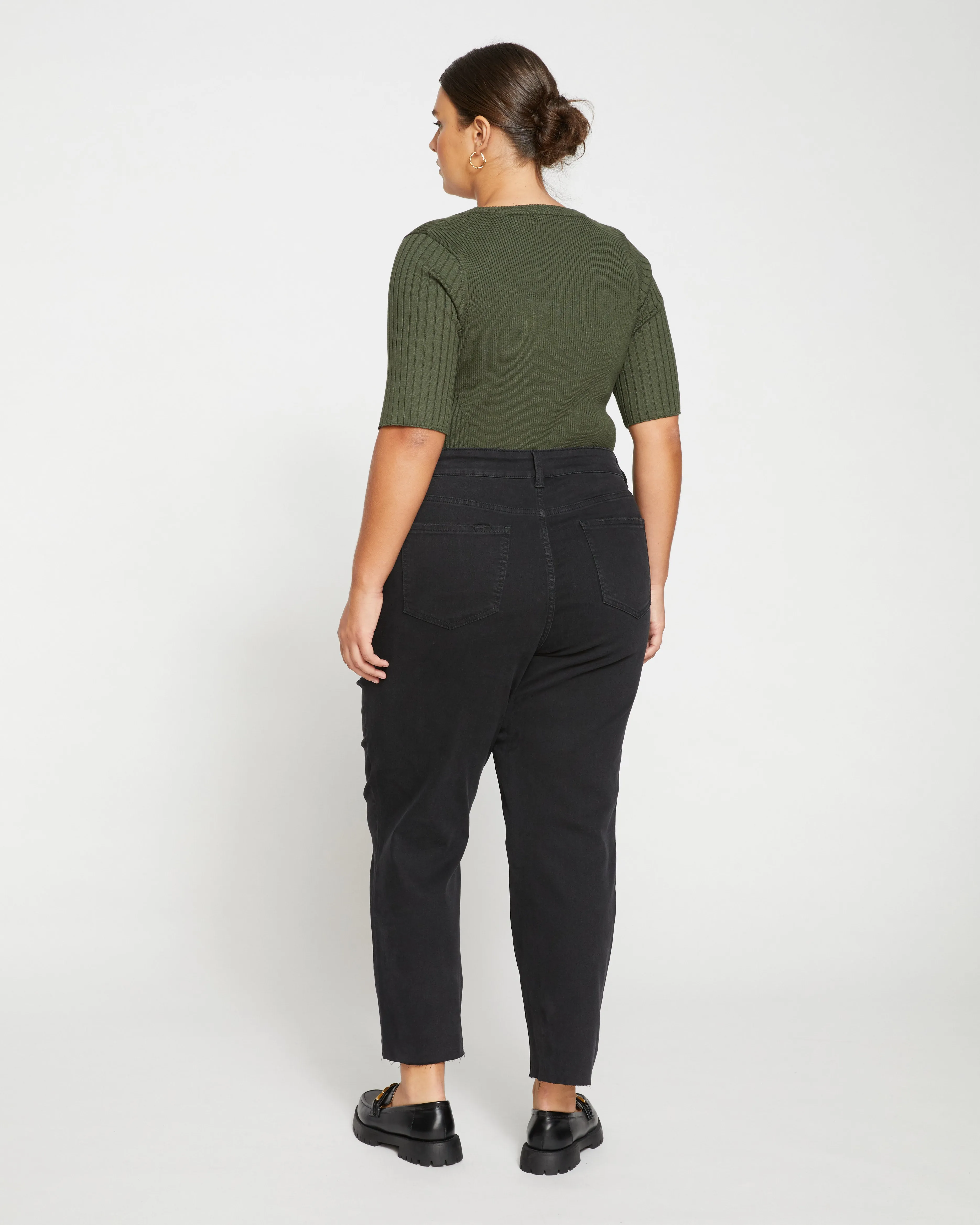 Katie High Rise Crossover Jeans - Broken Black sold by Universal Standard product image thumbnail 4