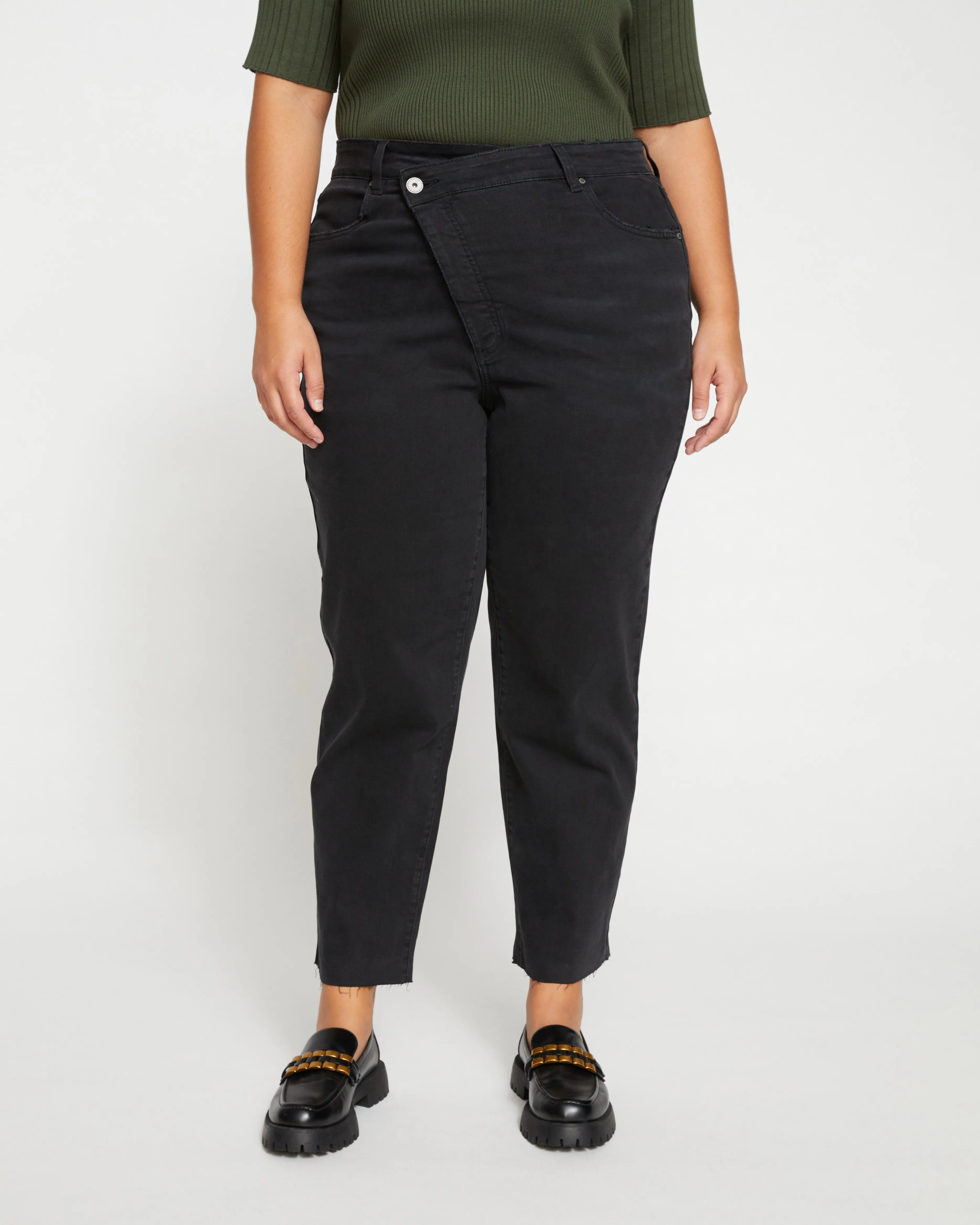 Katie High Rise Crossover Jeans - Broken Black sold by Universal Standard product image thumbnail 2