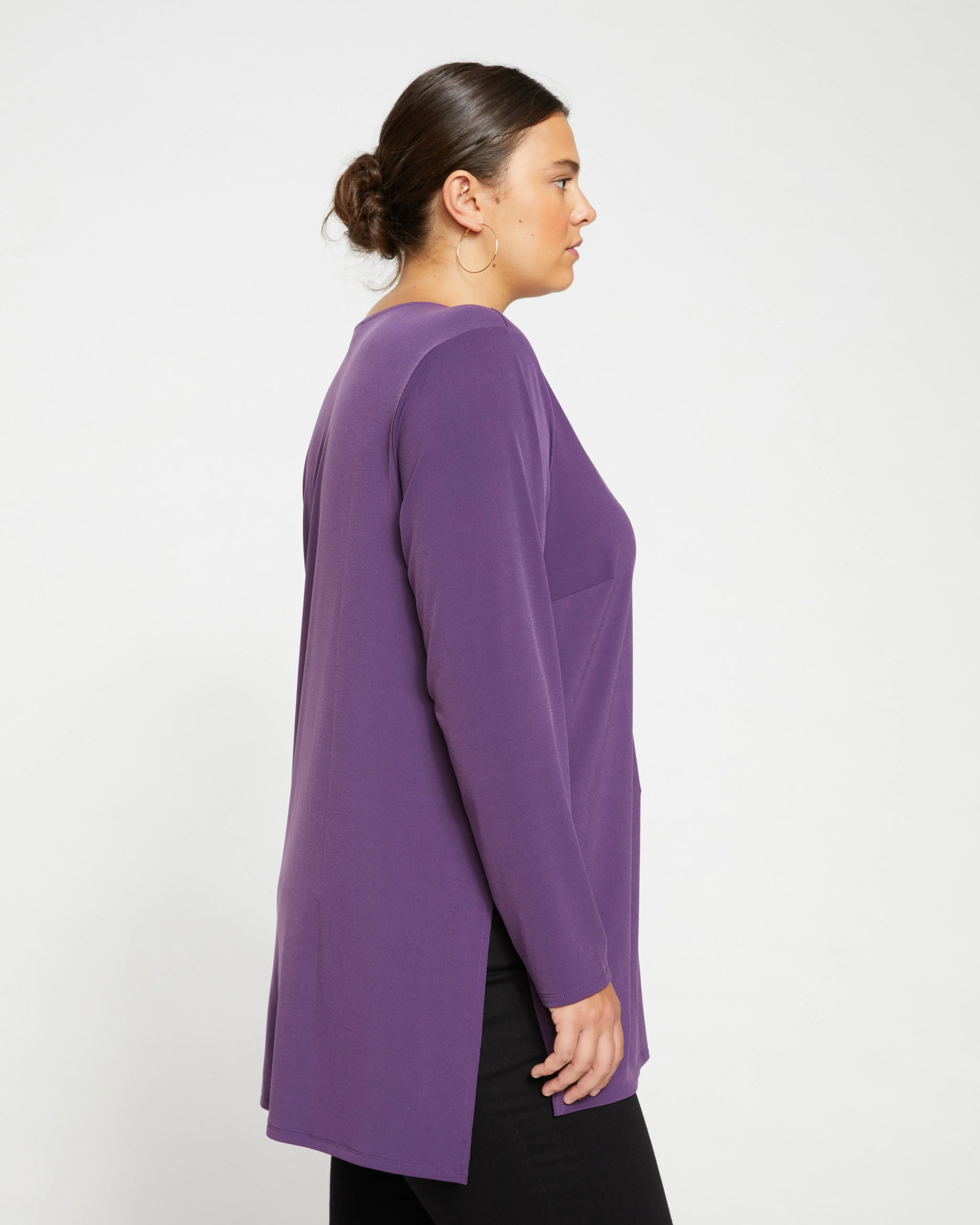 Velvety-Cool Jersey Column Tunic - Potion Purple sold by Universal Standard product image thumbnail 3