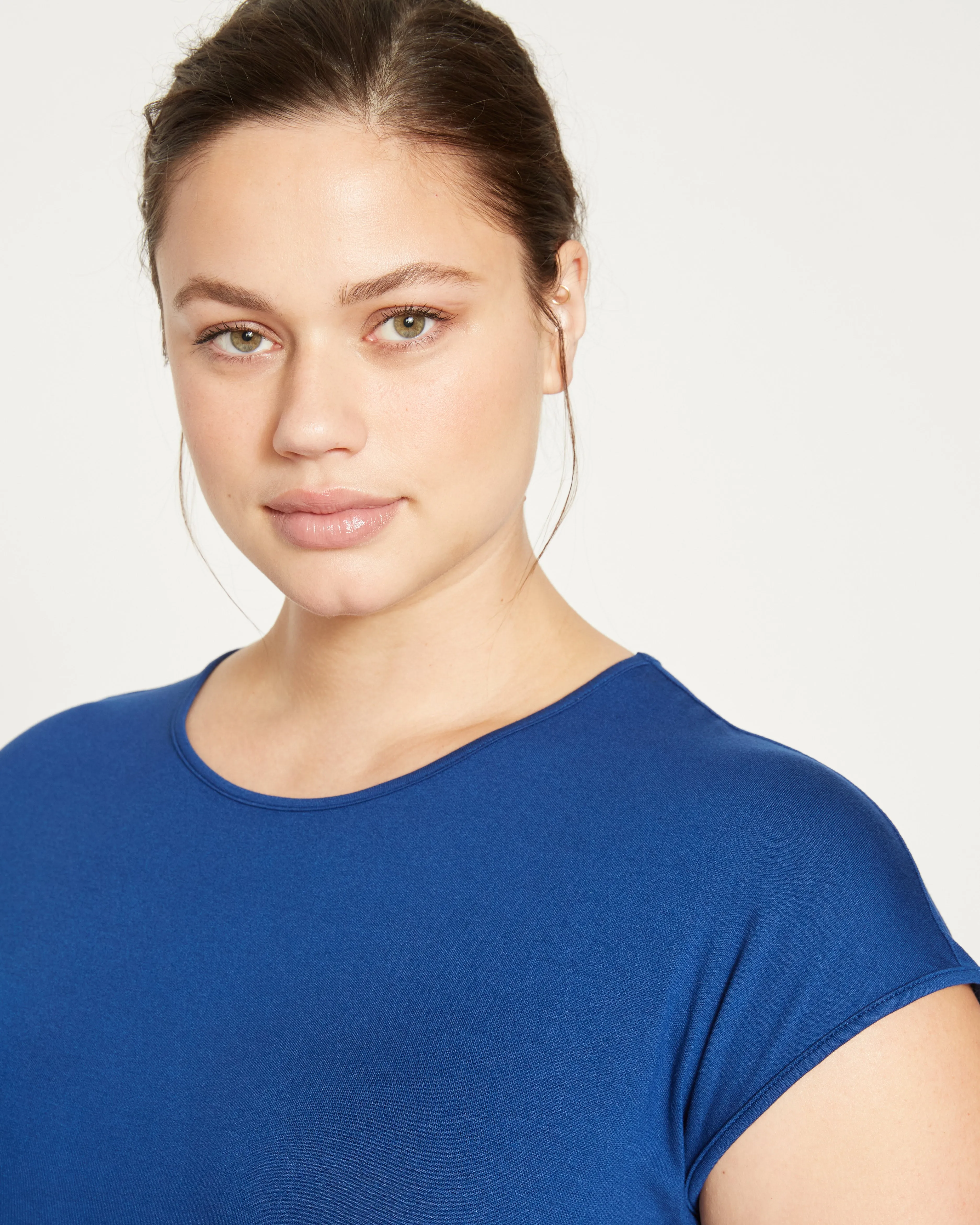 Liquid Jersey Crew Neck Genevette Top - True Blue sold by Universal Standard product image thumbnail 3