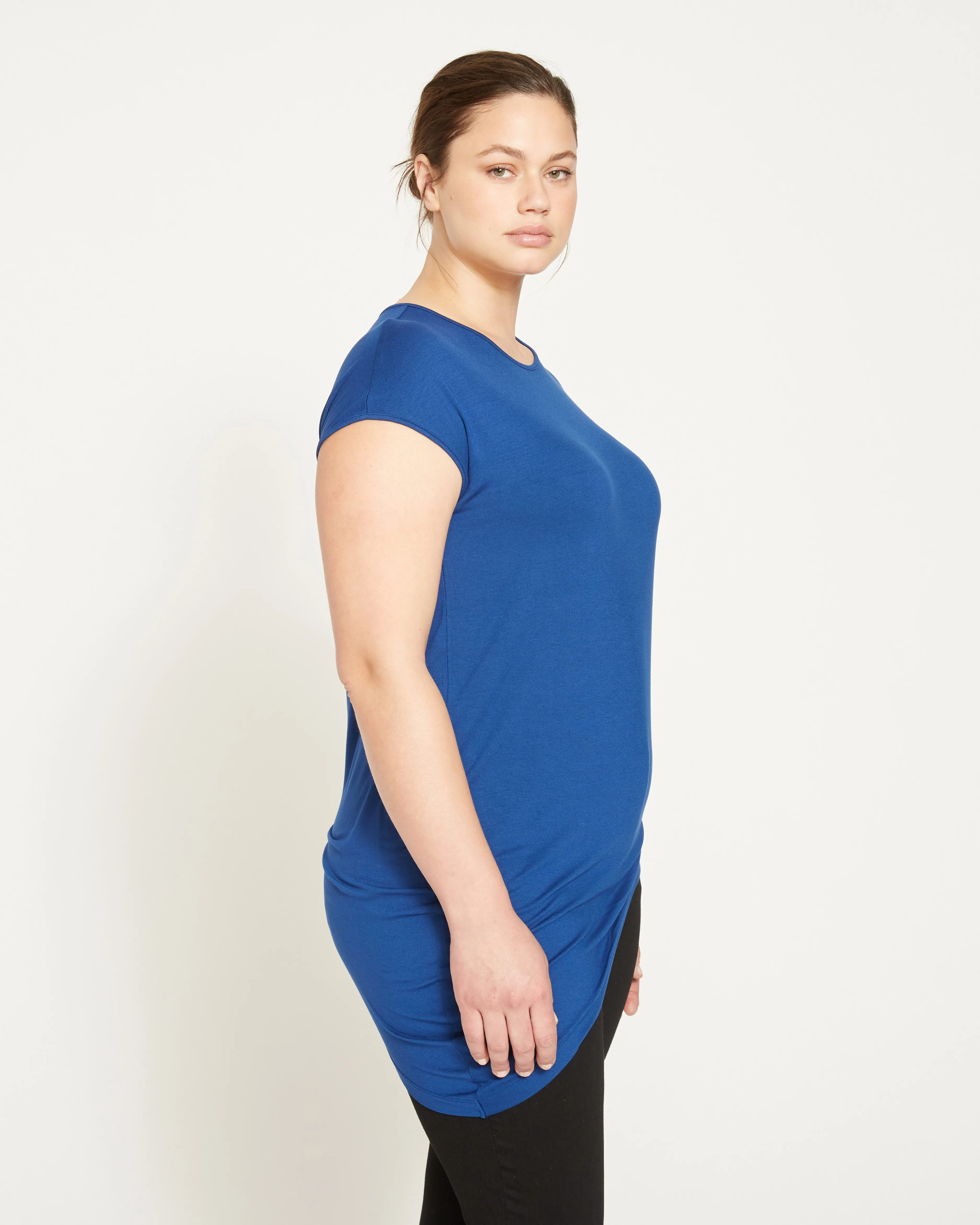 Liquid Jersey Crew Neck Genevette Top - True Blue sold by Universal Standard product image thumbnail 4