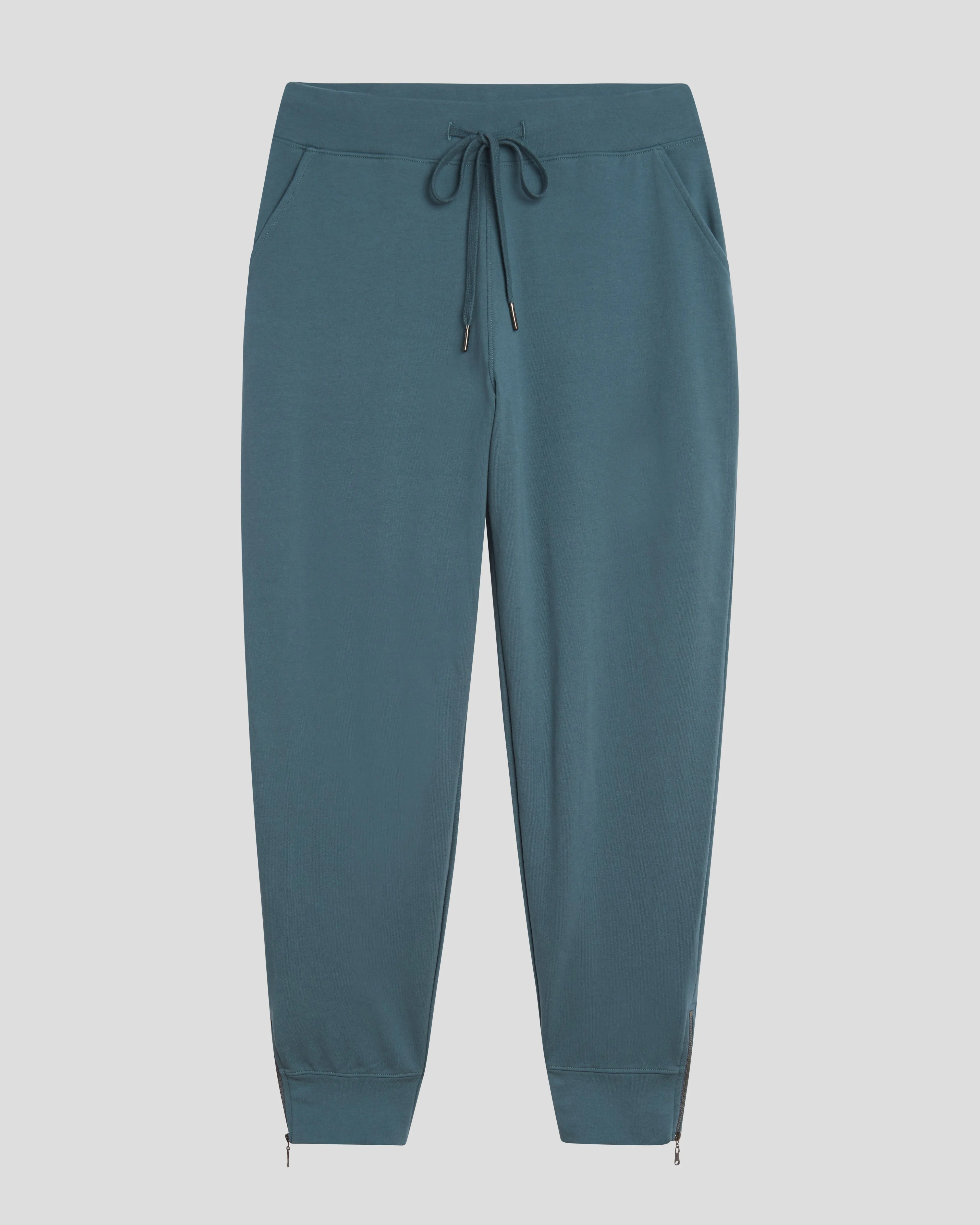 Ankle Zip Heather Brushed Terry Drawstring Jogger - Storm sold by Universal Standard product image thumbnail 2