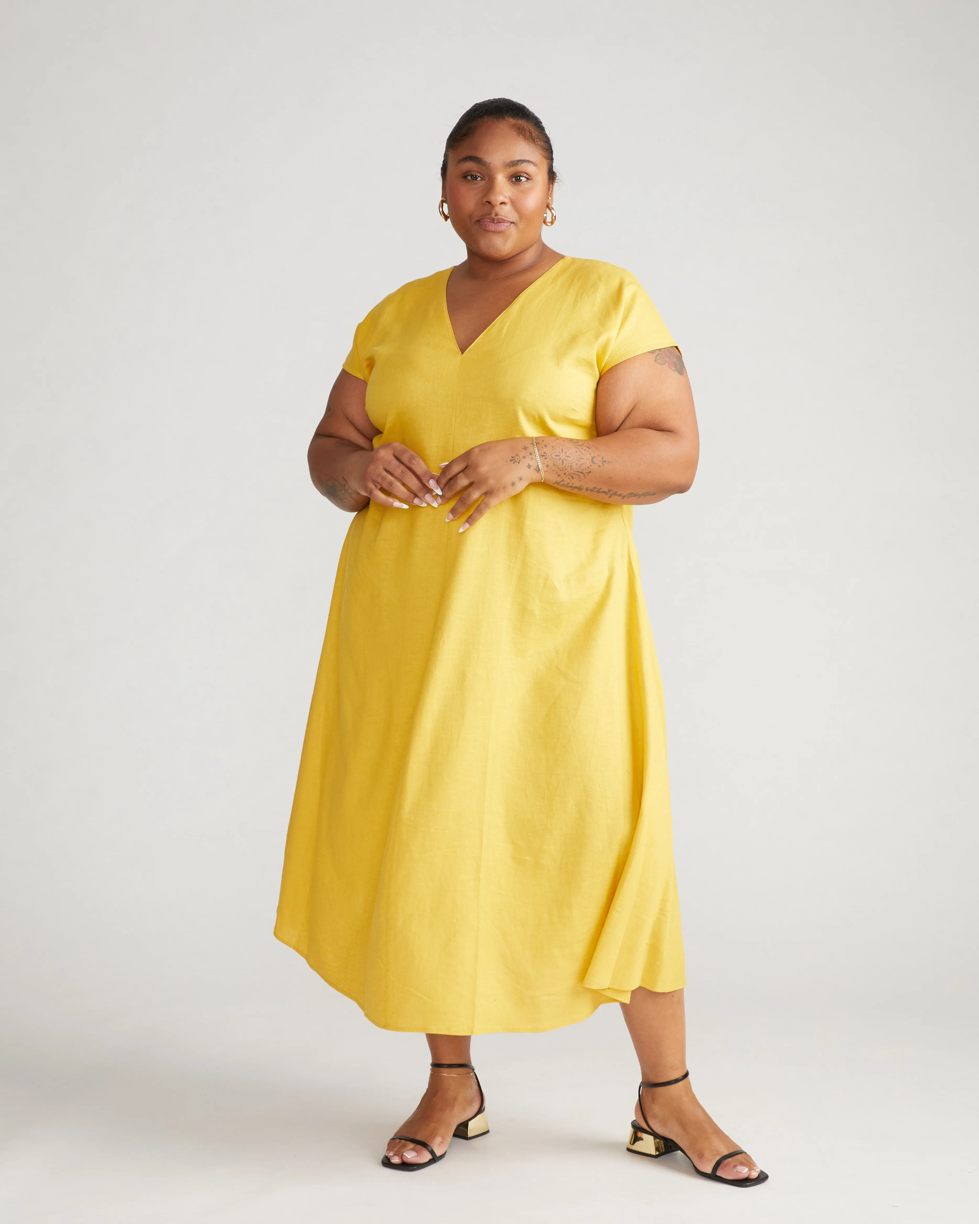 Louvre Bow Back Linen Dress - Golden Hour sold by Universal Standard product image thumbnail 2