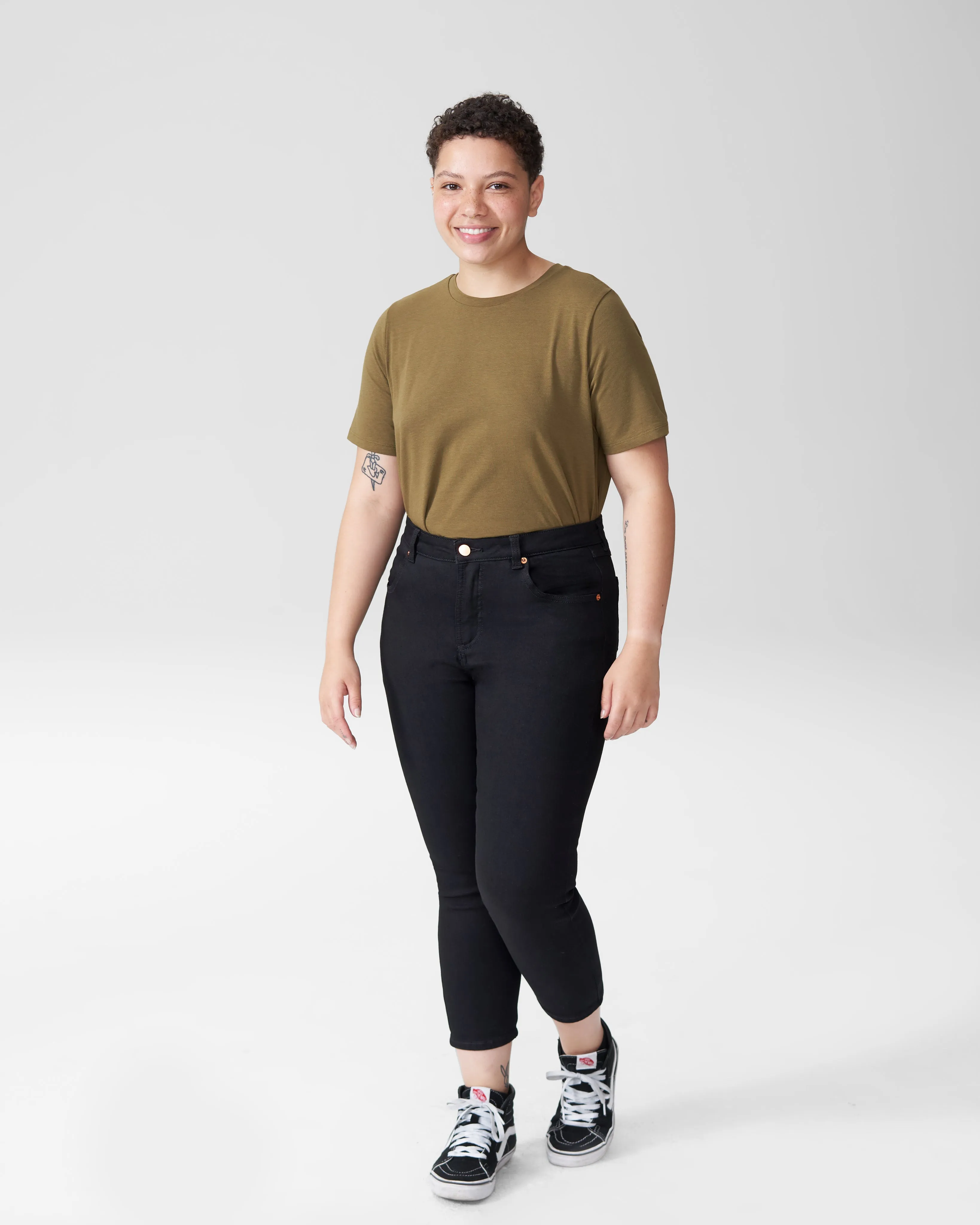 Seine High Rise Skinny Jeans Petite - Black sold by Universal Standard