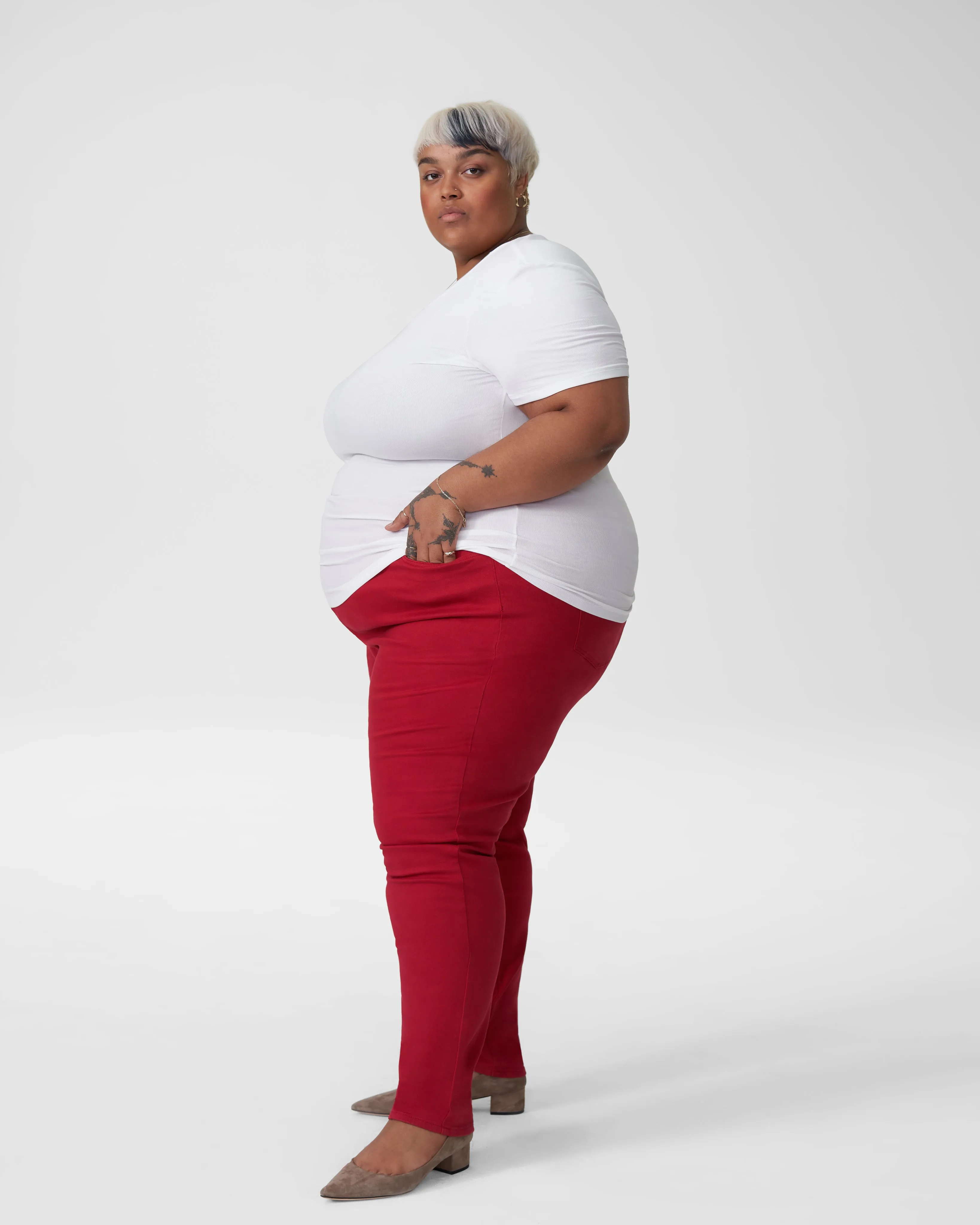 Seine High Rise Skinny Jeans 32 Inch - Red Dahlia sold by Universal Standard product image thumbnail 2