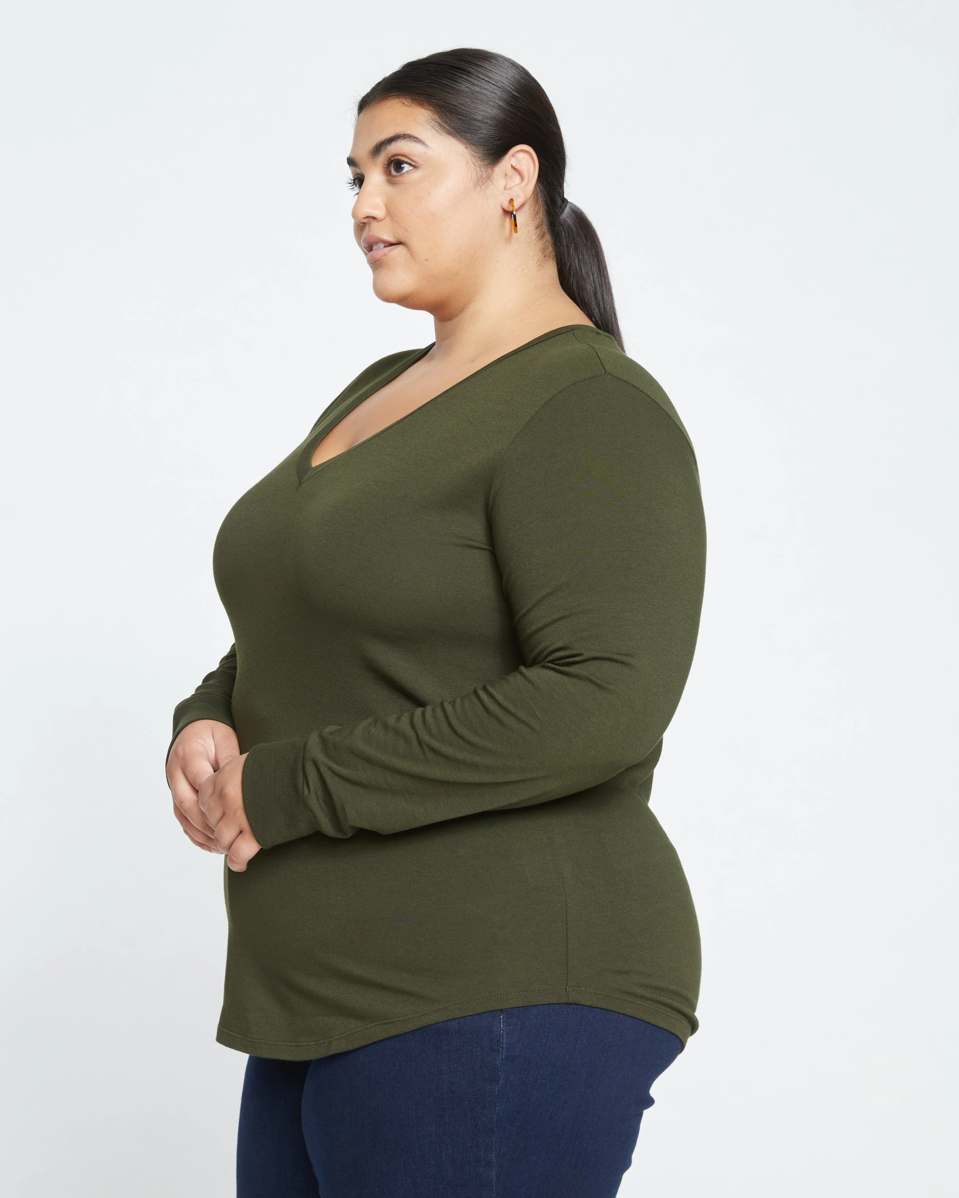 Long Sleeve V Rex - Evening Forest sold by Universal Standard product image thumbnail 3