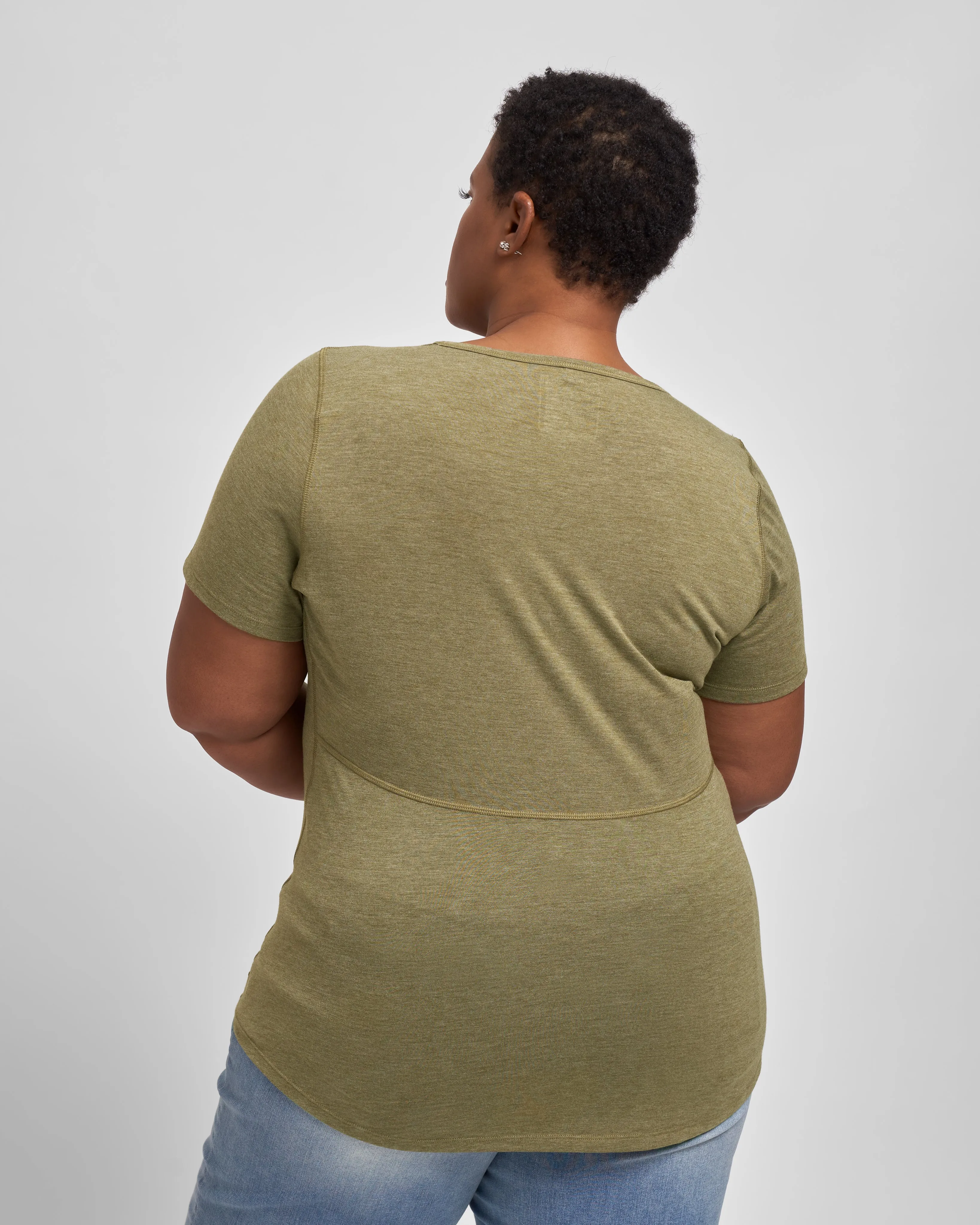 Mia Movement Tee - Heather Olive sold by Universal Standard product image thumbnail 4
